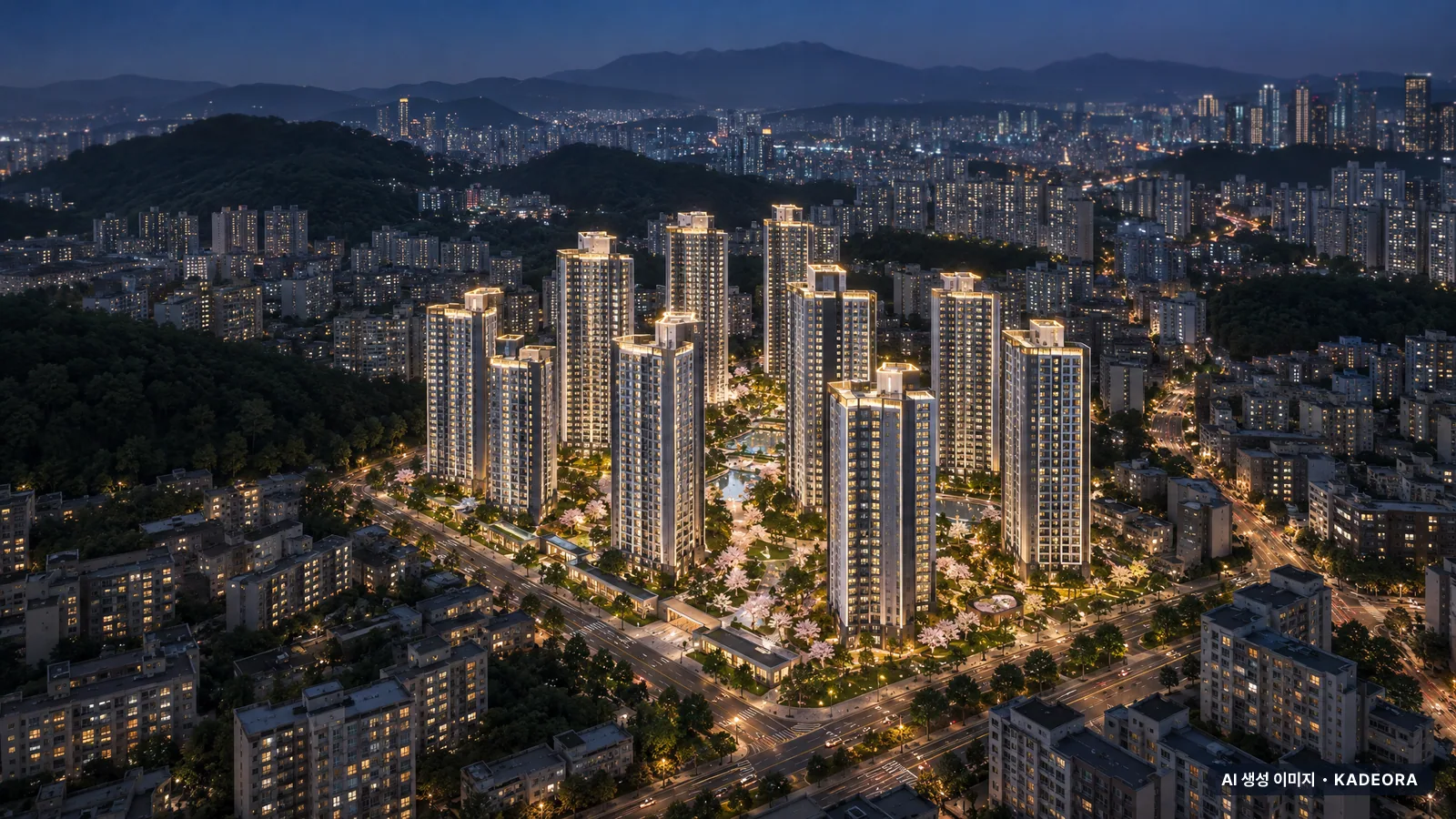 부곡가 재개발 단지 전경 AI 상상도 — 의왕시 삼동 1,857세대