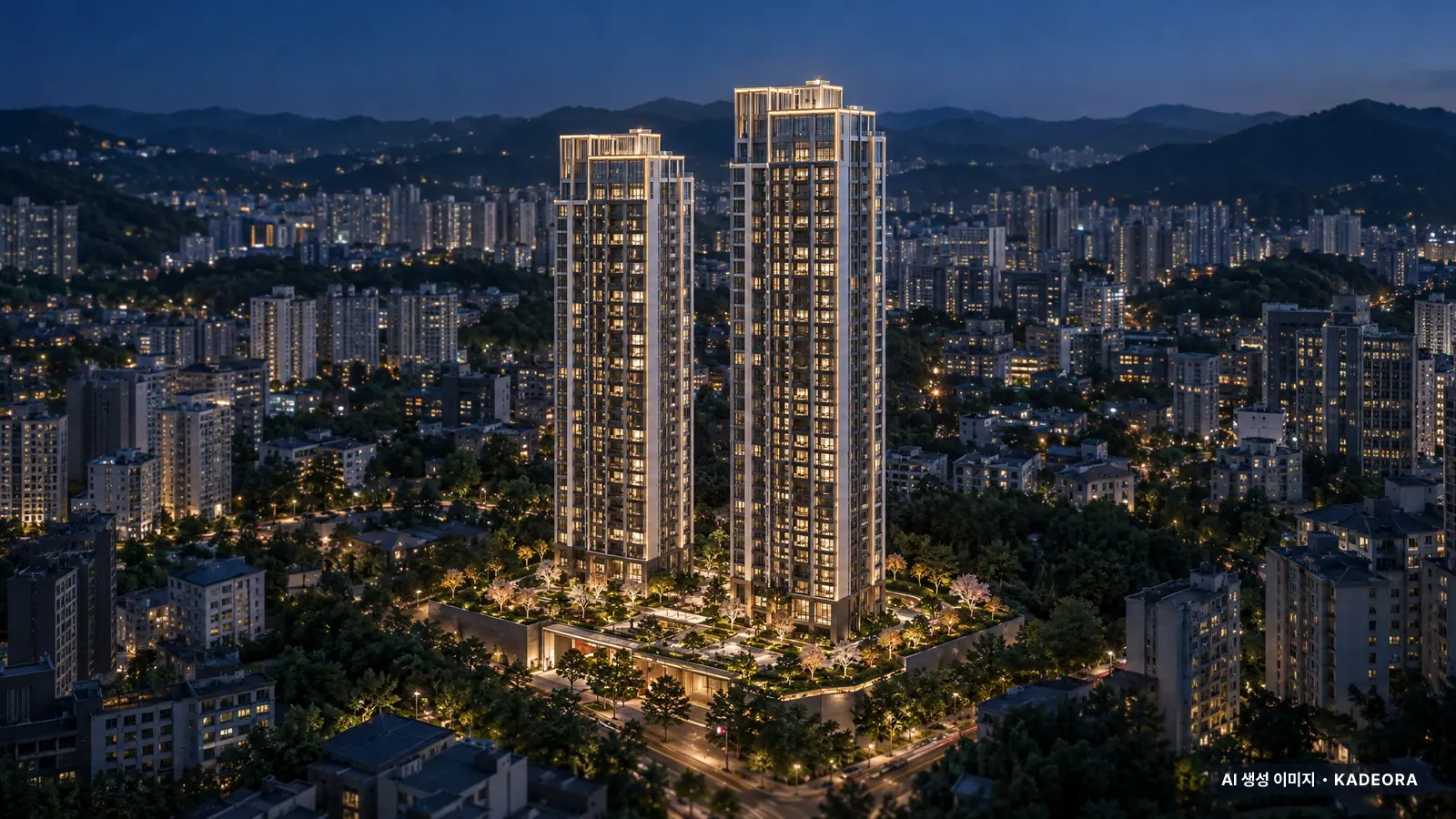 더폴 우정 단지 전경 AI 상상도 — 중구 우정동 316세대
