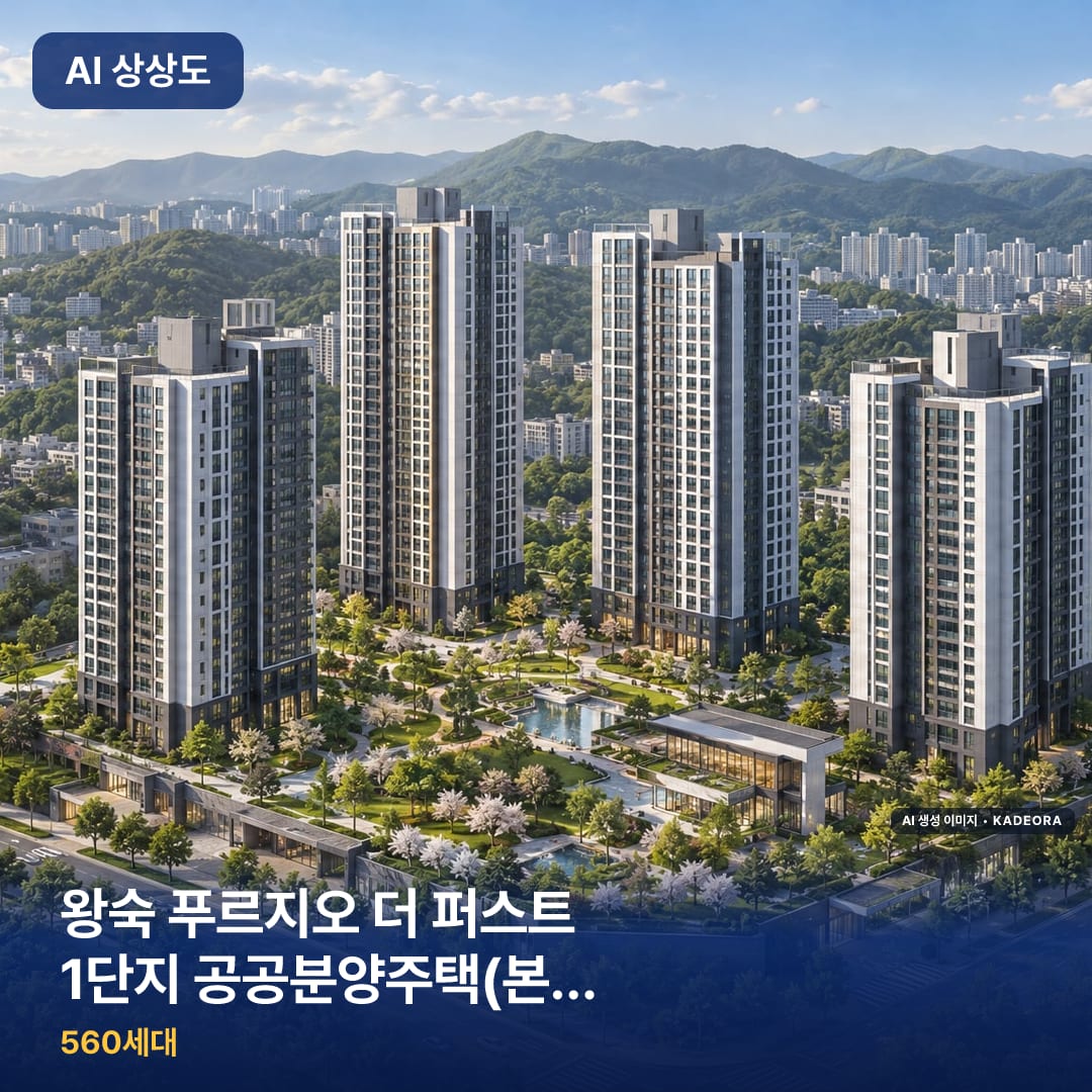 왕숙 푸르지오 더 퍼스트 1단지 공공분양주택(본청약) AI 상상도