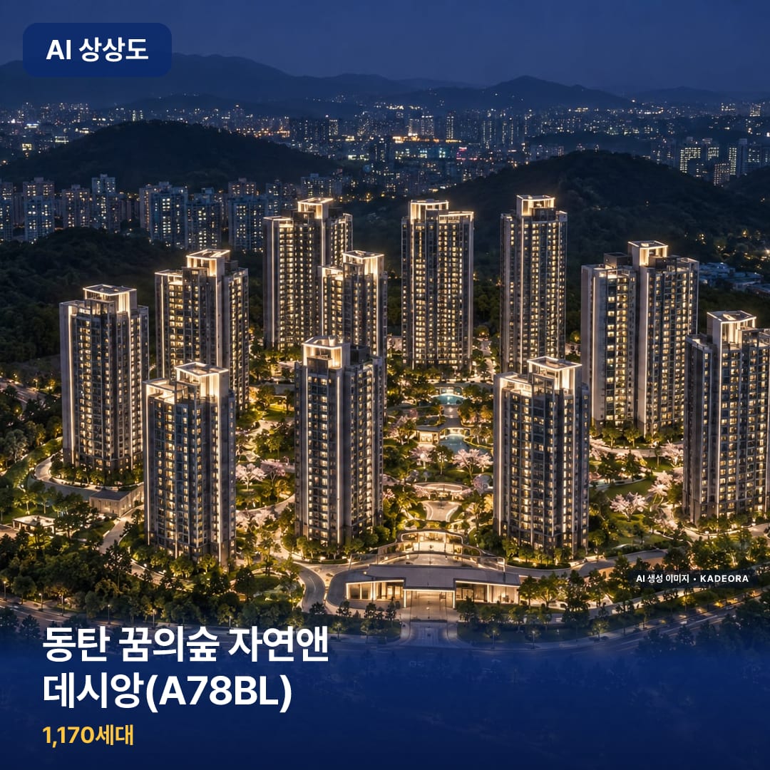 동탄 꿈의숲 자연앤 데시앙(A78BL) 단지 썸네일 — AI 생성 이미지