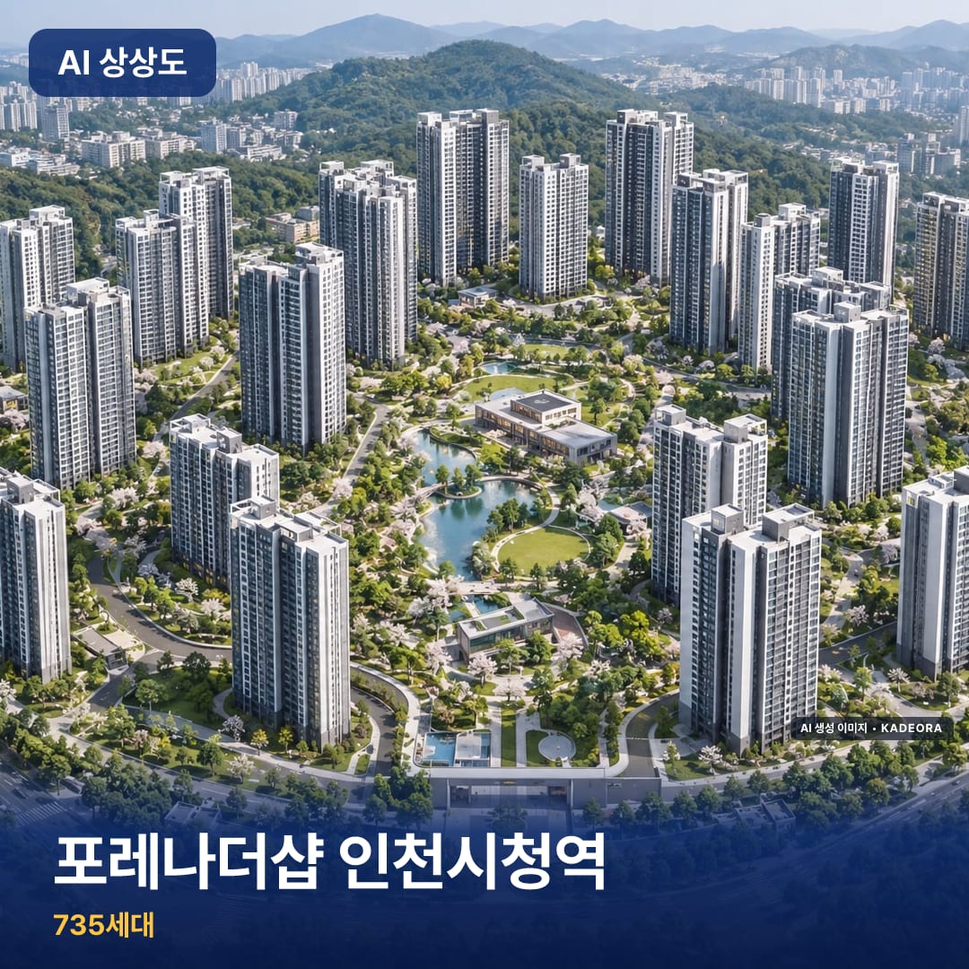 포레나더샵 인천시청역 단지 썸네일 — AI 생성 이미지