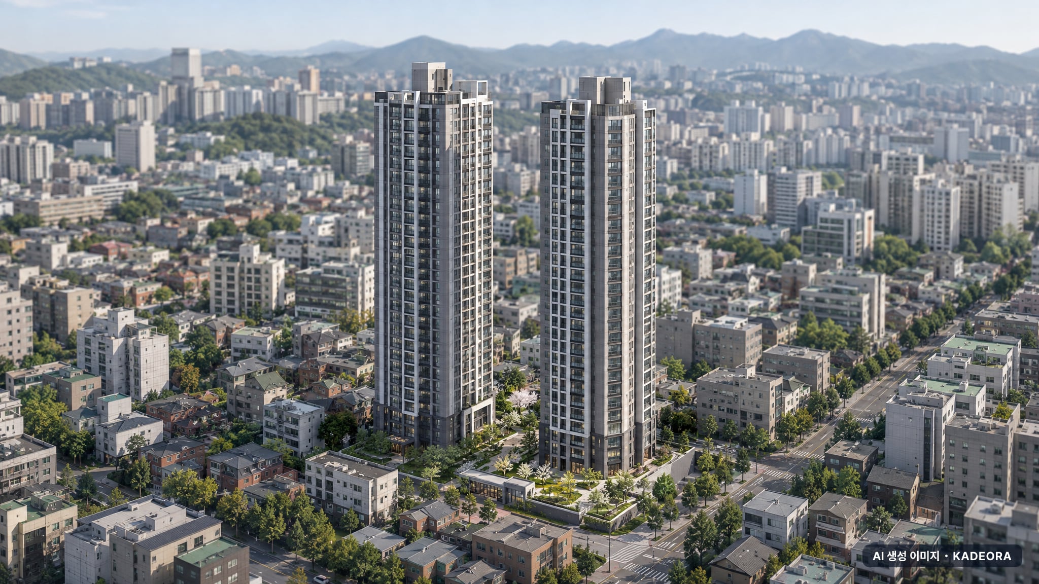 더폴 울산신정 단지 전경 AI 상상도(주간 항공) — 남구 168세대