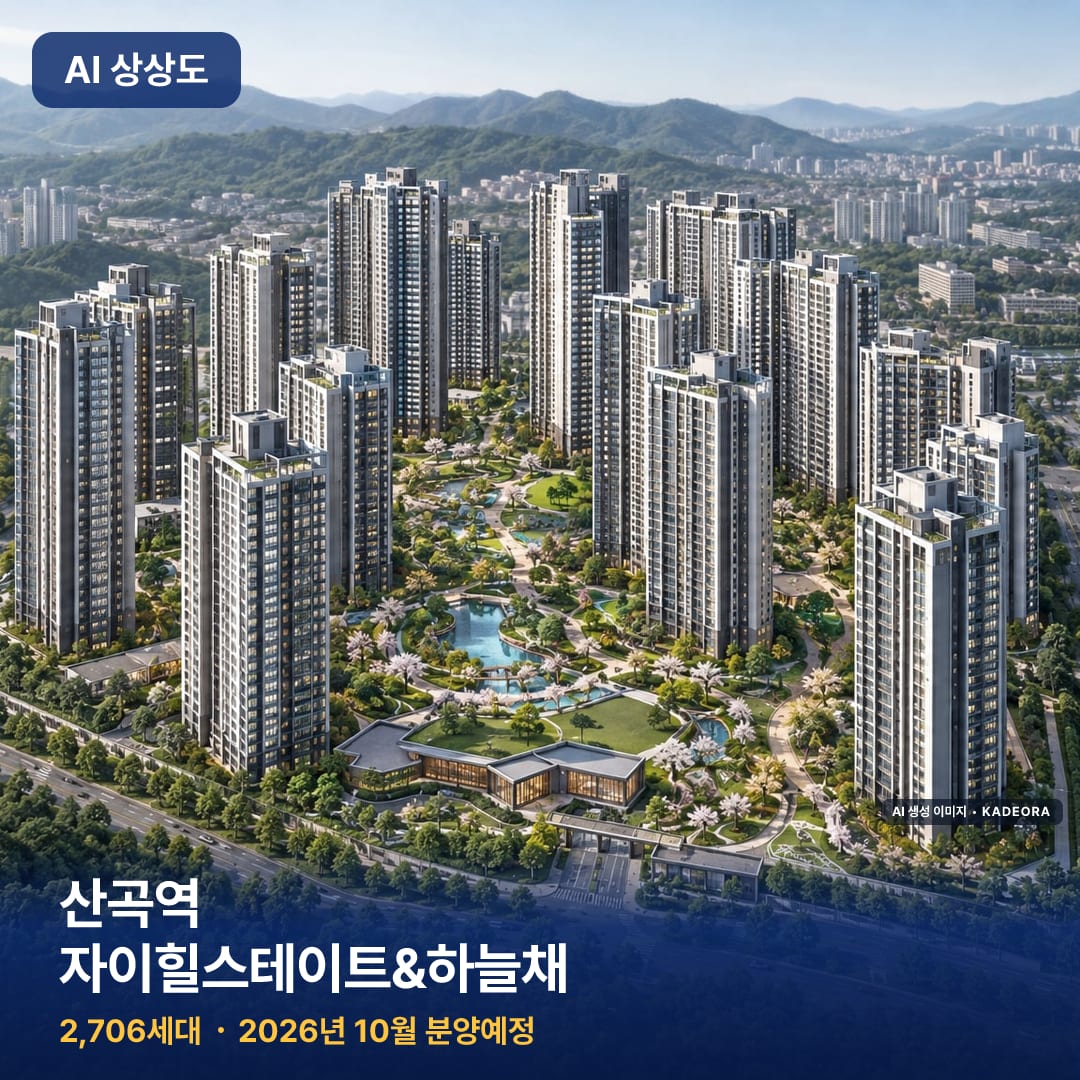 산곡역 자이힐스테이트&하늘채 단지 썸네일 — AI 생성 이미지