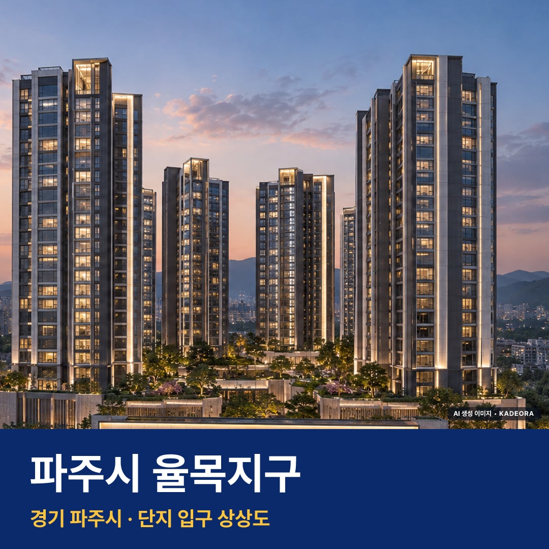 파주시 율목지구 분양가 주변 경관 · AI 생성 상상도 · 실제와 다를 수 있음