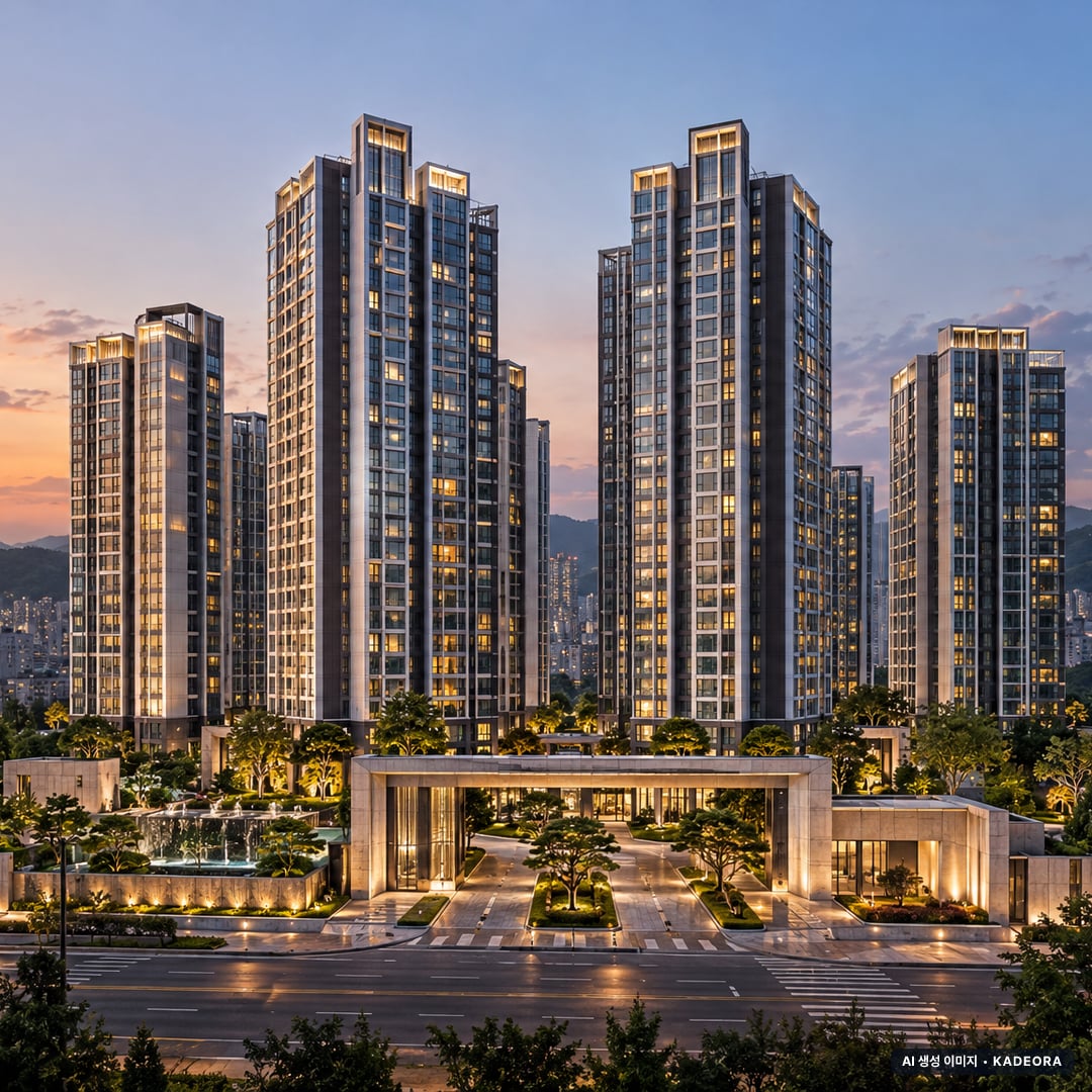 시흥시 대야3 조감도 AI 상상도(단지 입구) — 경기 시흥시 착공 1,026세대