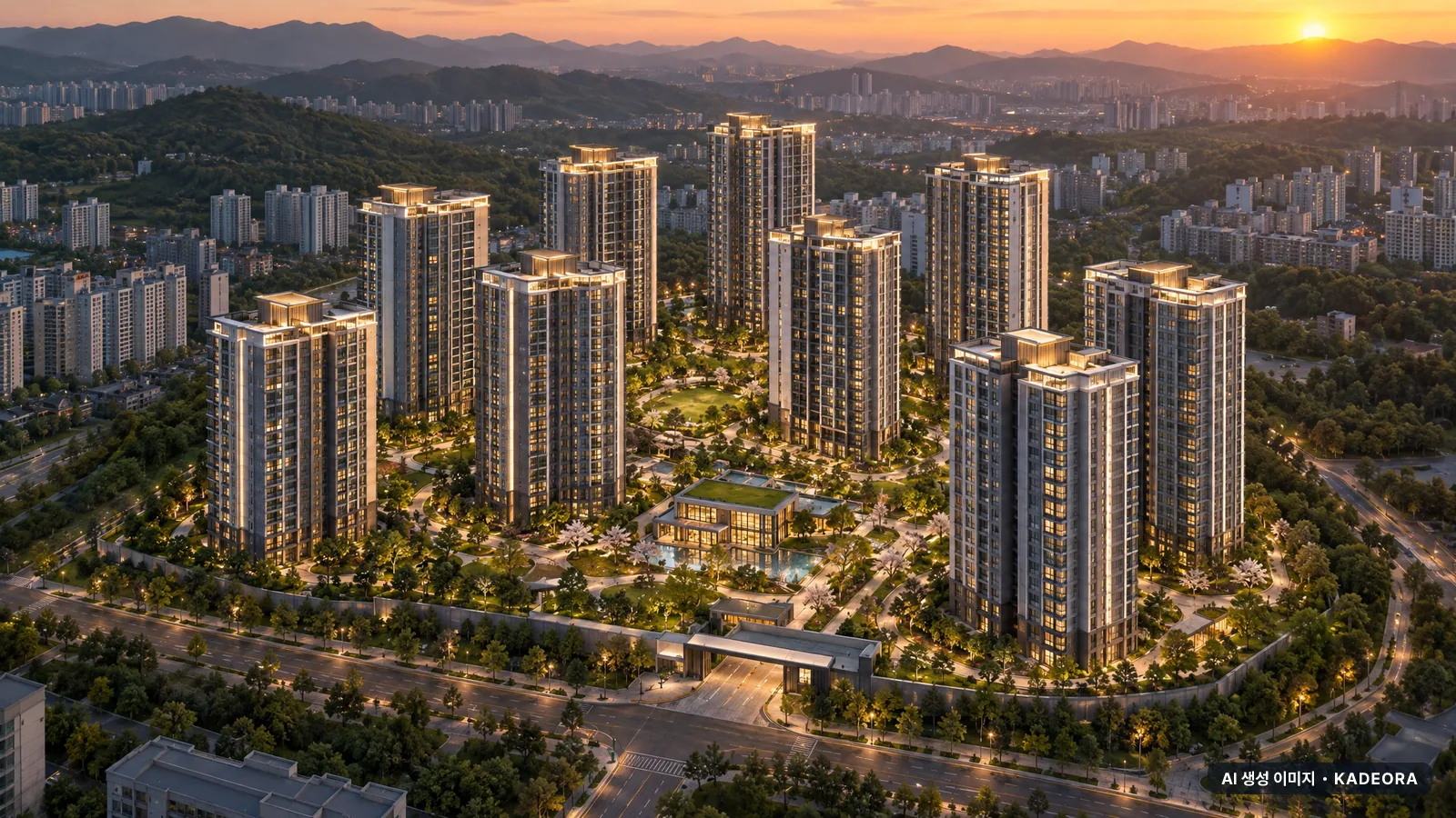 천안 아이파크 시티 6단지 총 1,126세대(이번 1,012세대 공급) 기준 AI 상상도(노을 항공) — 실제와 다를 수 있음