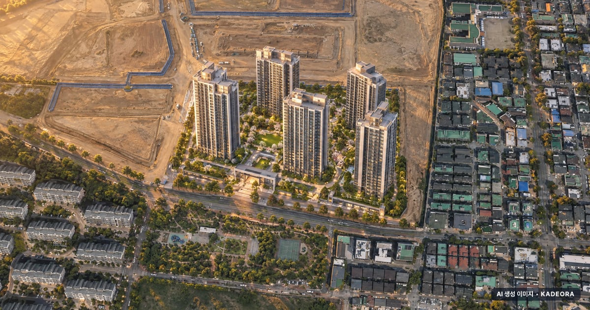 검암역자이르네 이번 601세대 공급 기준 AI 상상도(노을 항공) — 실제와 다를 수 있음