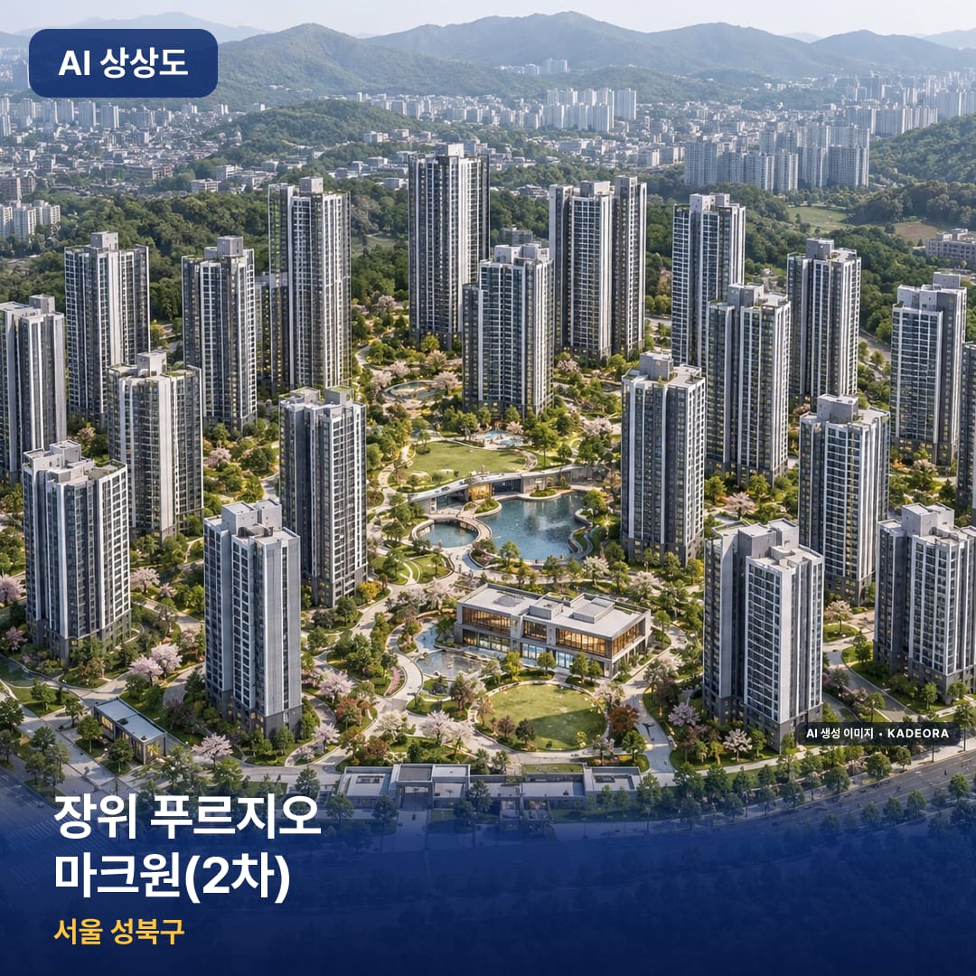 장위 푸르지오 마크원(2차) AI 상상도 — AI 생성 상상도 · 실제와 다를 수 있음