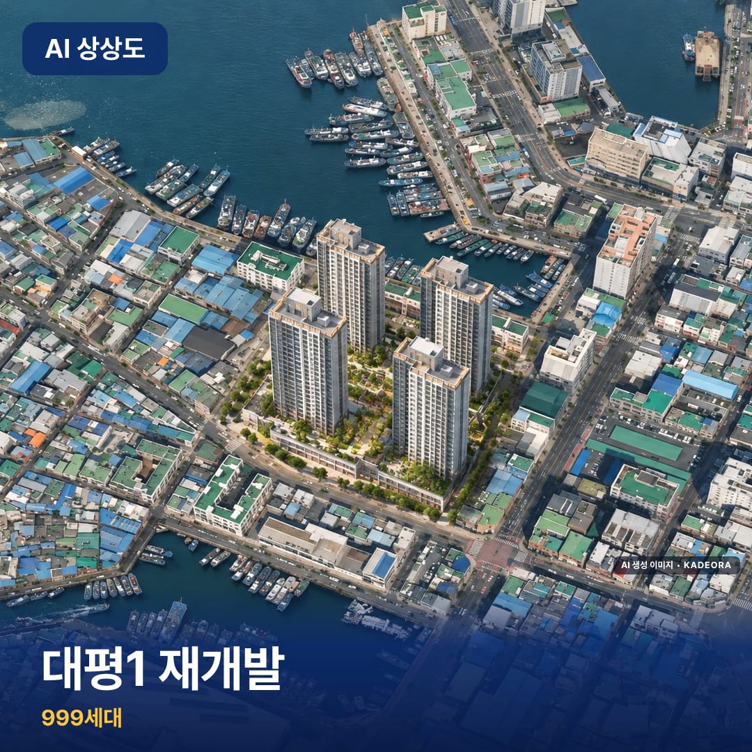 대평1 재개발 단지 썸네일 — AI 생성 이미지