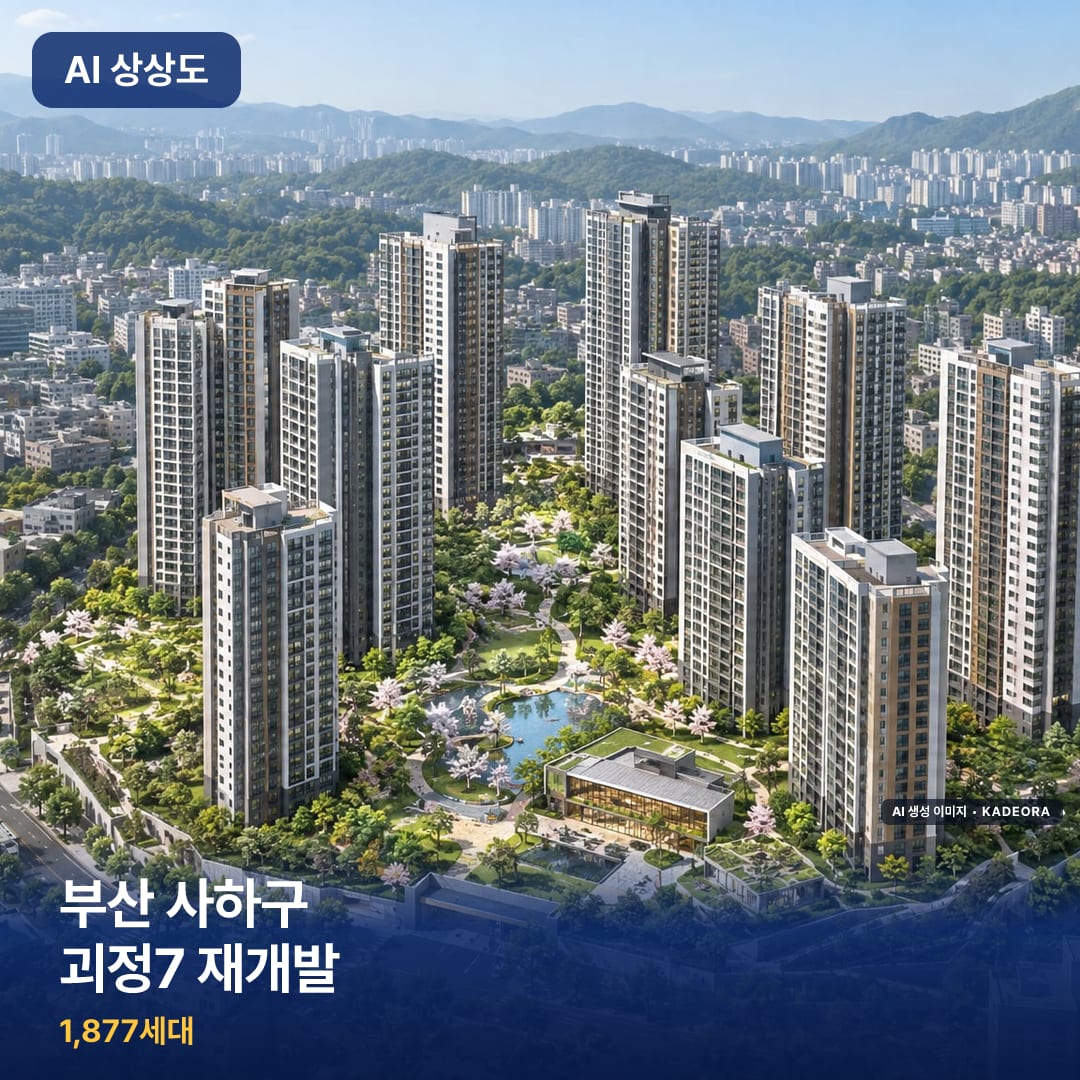 부산 사하구 괴정7 재개발 단지 썸네일 — AI 생성 이미지