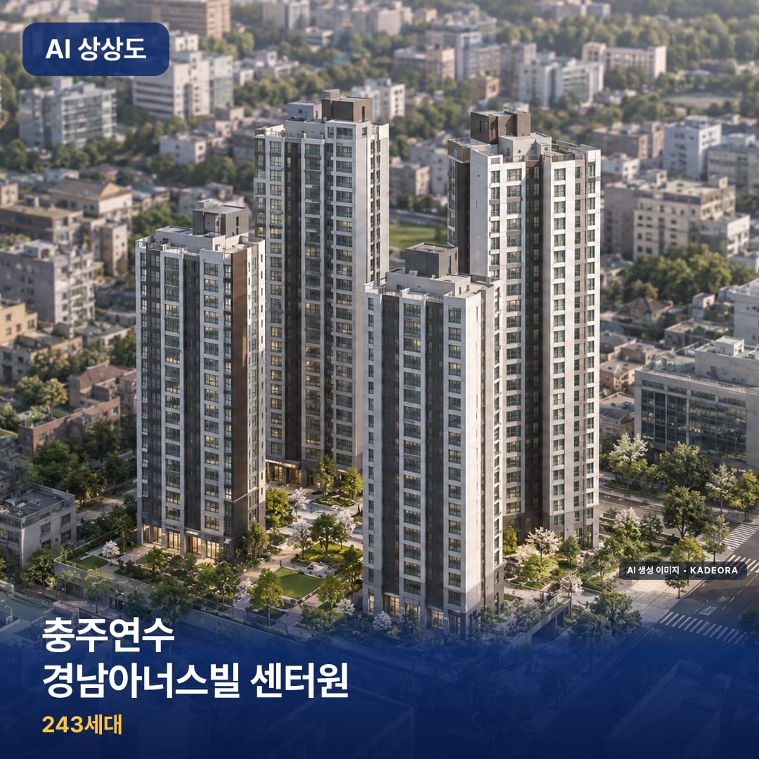 충주연수 경남아너스빌 센터원 단지 썸네일 — AI 생성 이미지