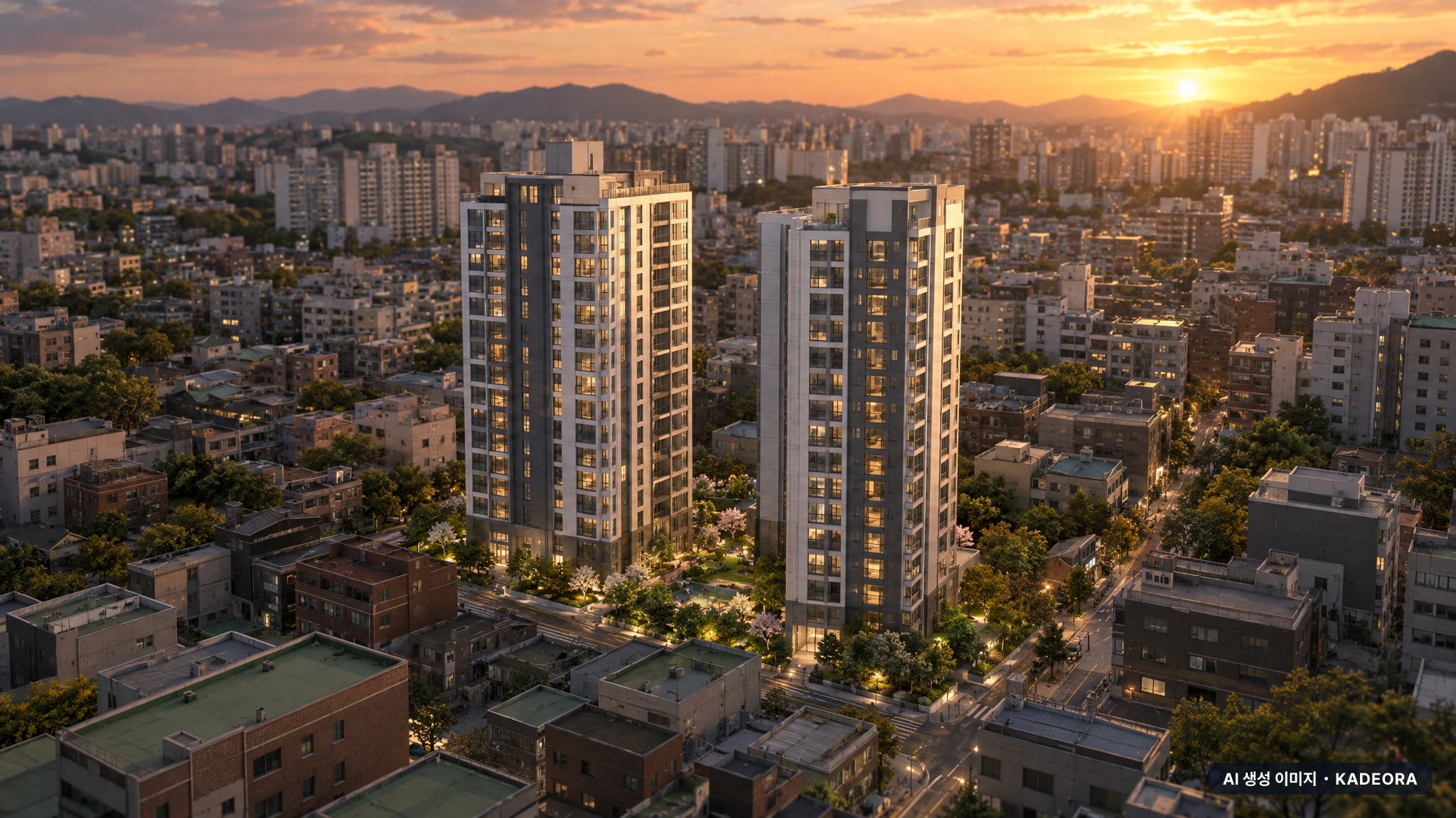 인천 부평4구역 재개발 총 177세대 기준 AI 상상도(노을 항공) — 실제와 다를 수 있음
