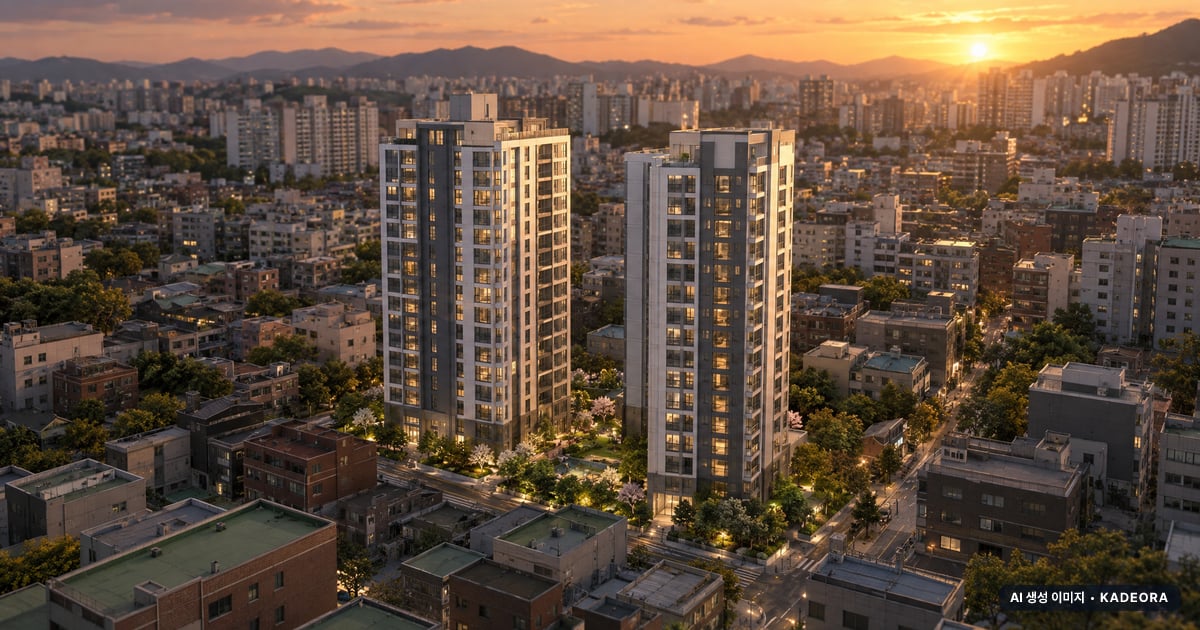 인천 부평4구역 재개발 총 177세대 기준 AI 상상도(노을 항공) — 실제와 다를 수 있음