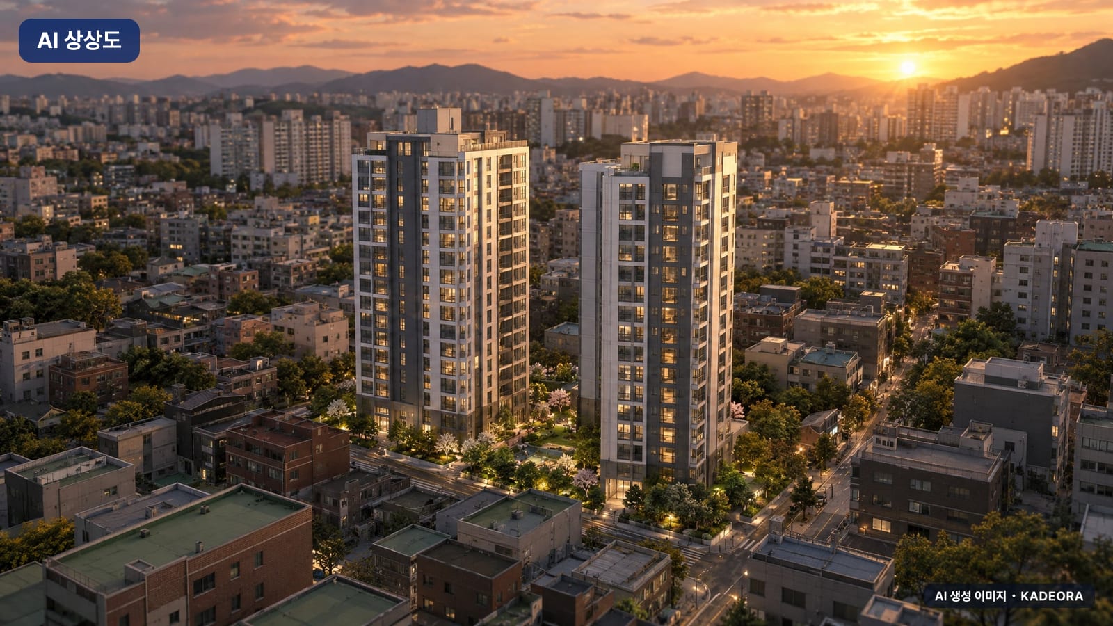 인천 부평4구역 재개발 단지 전경 AI 상상도(노을 항공) — 부평구 177세대