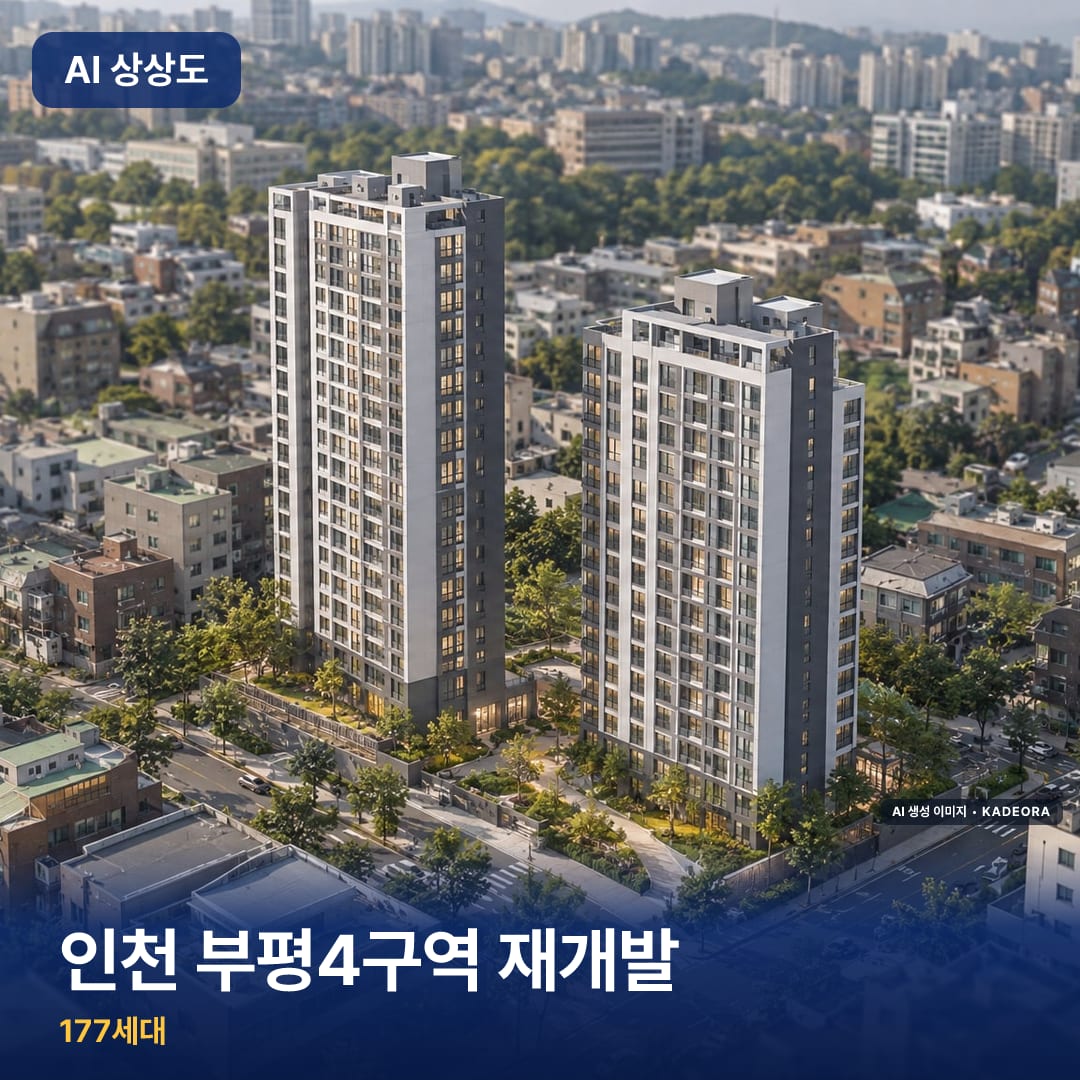 인천 부평4구역 재개발 단지 썸네일 — AI 생성 이미지