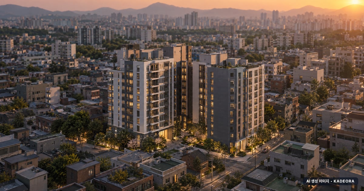 부산 남구 대연 가로주택정비 총 229세대 기준 AI 상상도(노을 항공) — 실제와 다를 수 있음