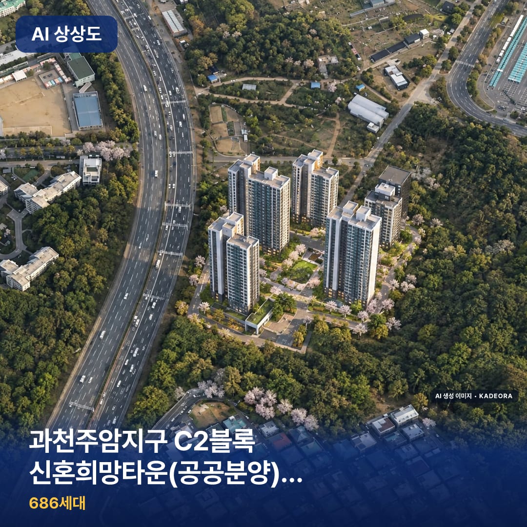 과천주암지구 C2블록 신혼희망타운(공공분양)(본청약) 단지 썸네일 — AI 생성 이미지