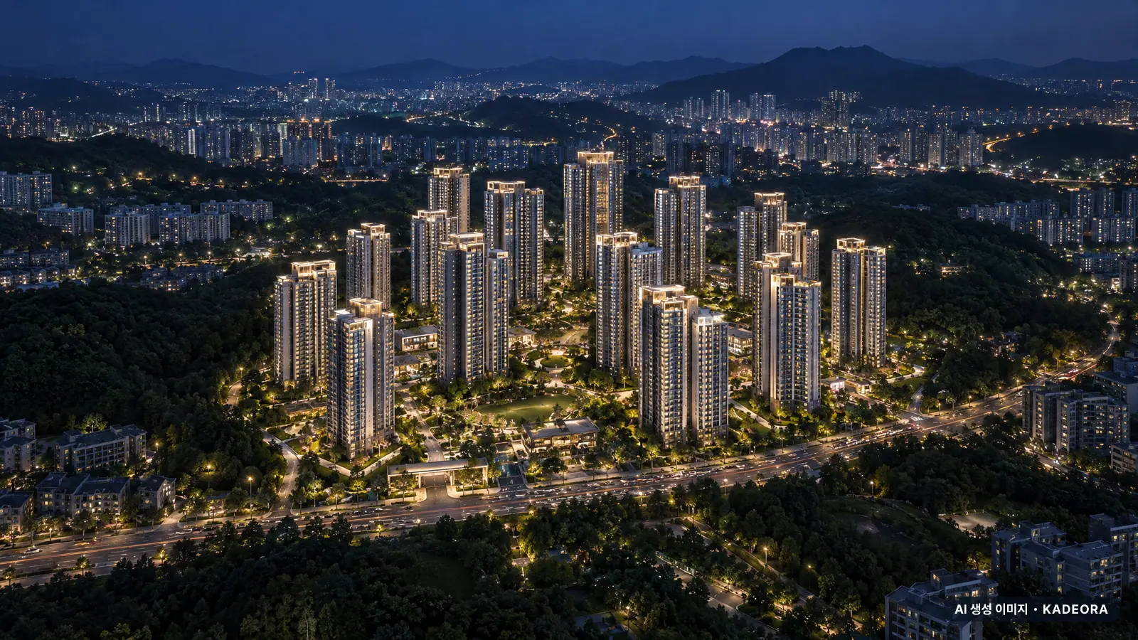 아크로 드 서초 단지 전경 AI 상상도 — 서초구 서초동 56세대