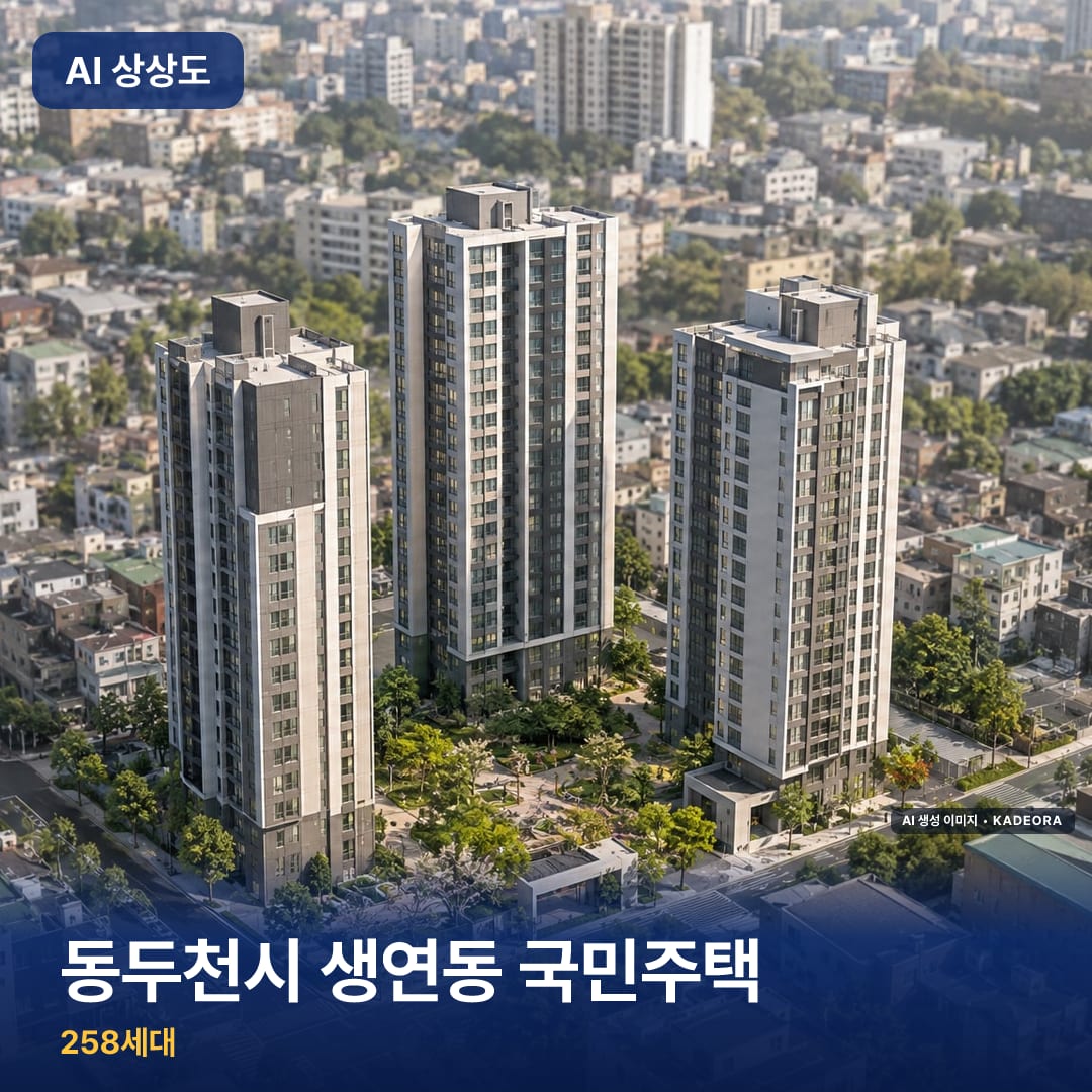 동두천시 생연동 국민주택 단지 썸네일 — AI 생성 이미지
