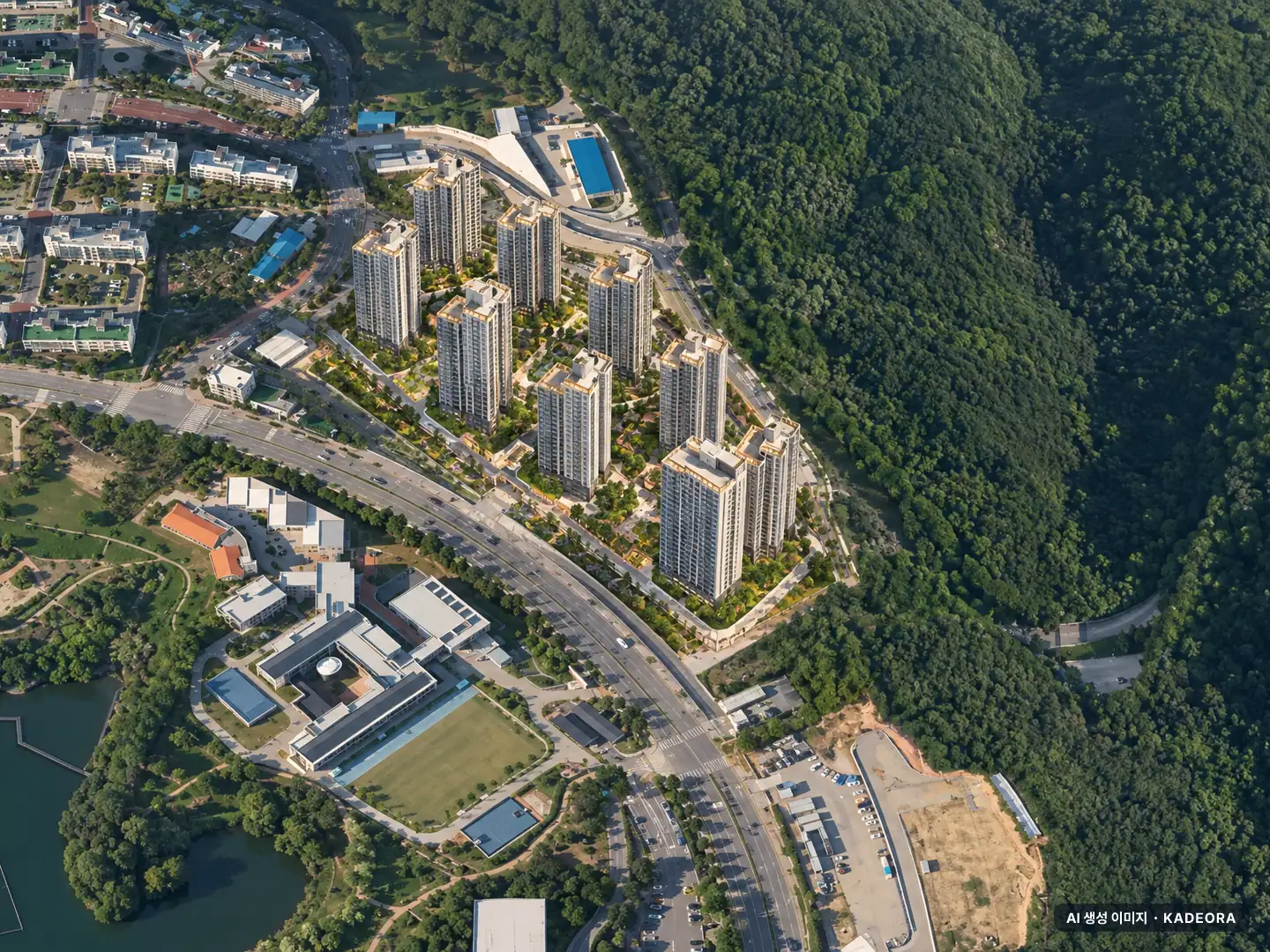 더샵 광양레이크센텀 (2회차) 9개동·최고 29층·총 925세대(이번 208세대 공급) 기준 AI 상상도 — 실제와 다를 수 있음 더샵 광양레이크센텀 (2회차) 9개동·최고 29층·총 925세대(이번 208세대 공급) 기준 AI 상상도(주간 항공) — 실제와 다를 수 있음