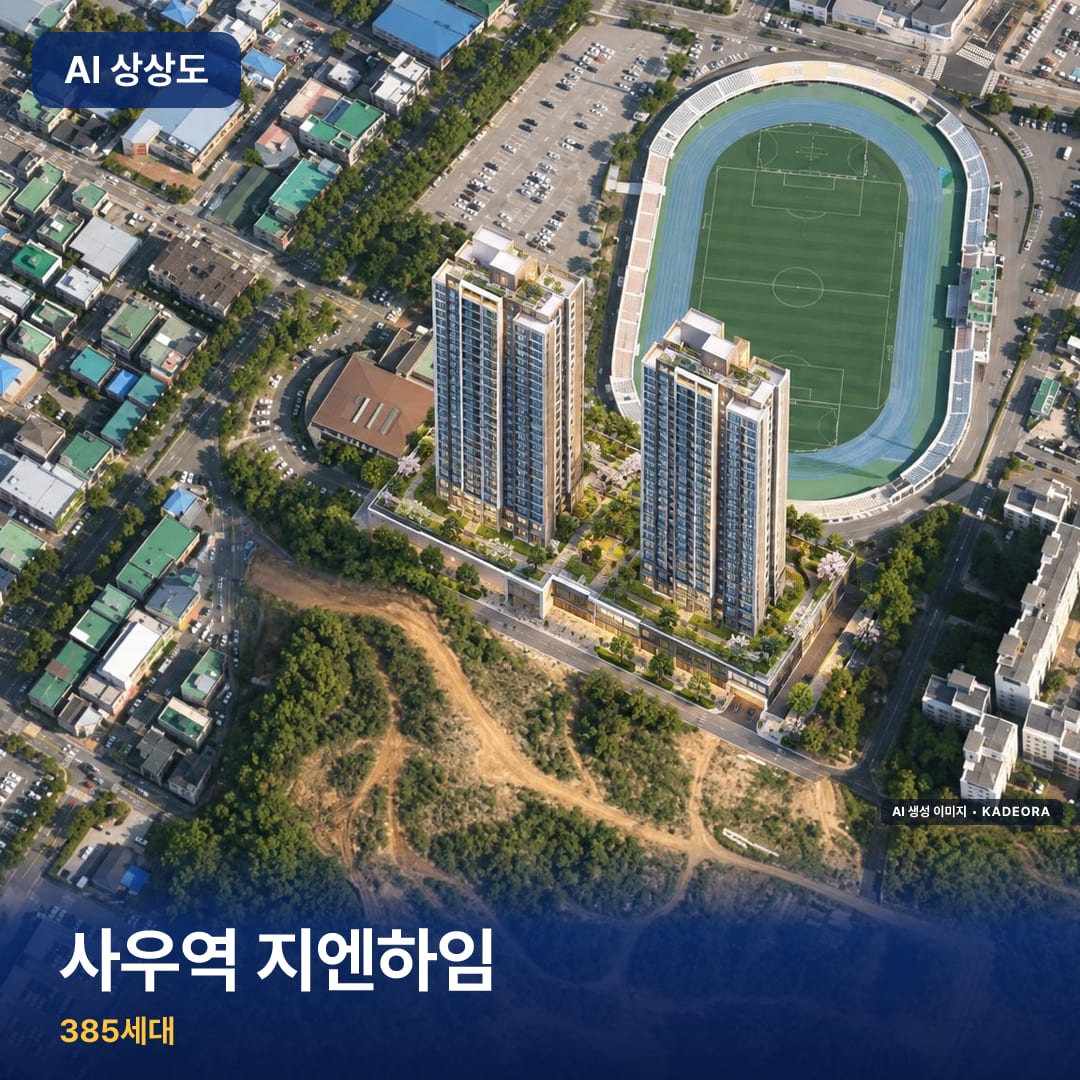 사우역 지엔하임 AI 상상도 — AI 생성 상상도 · 실제와 다를 수 있음