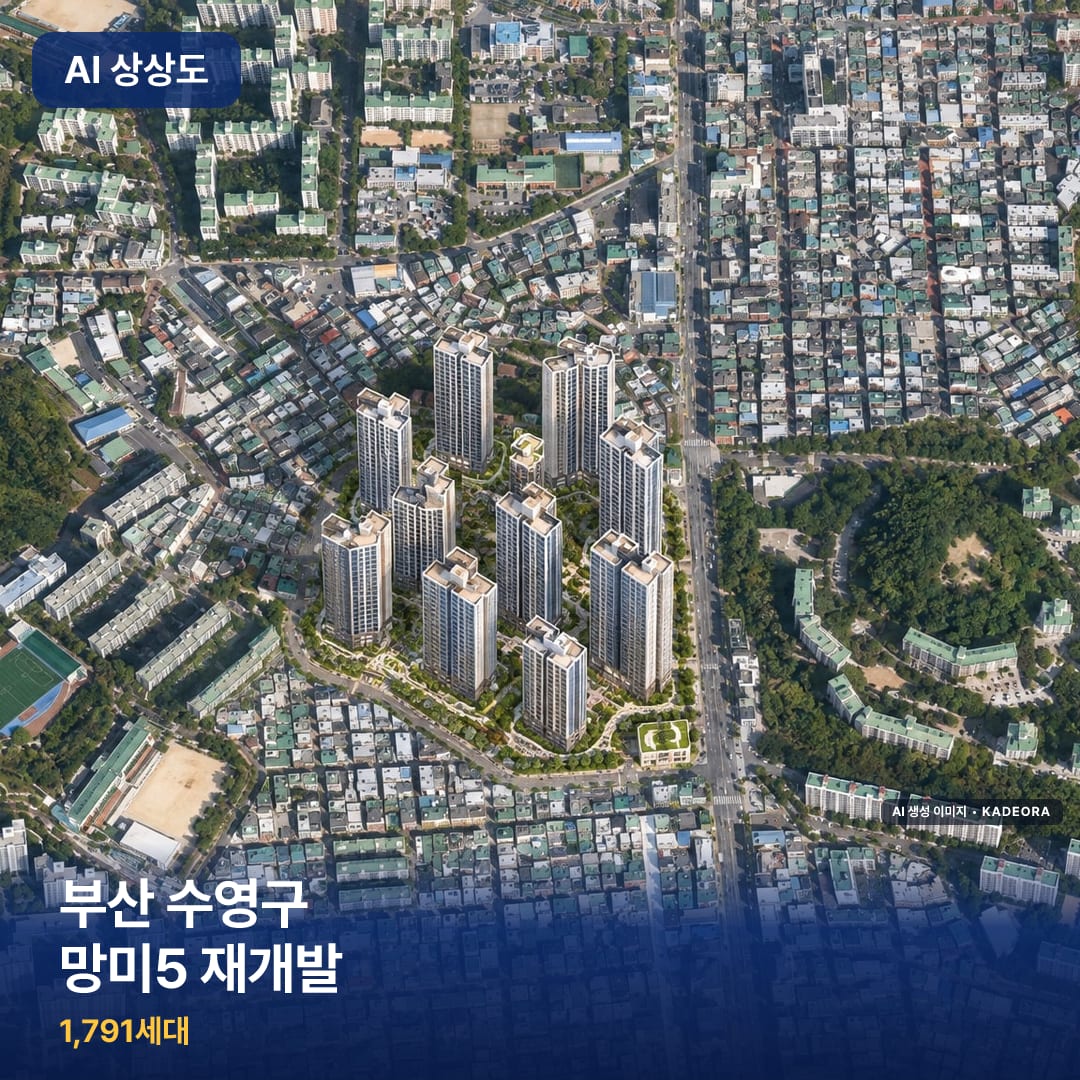 부산 수영구 망미5 재개발 단지 썸네일 — AI 생성 이미지