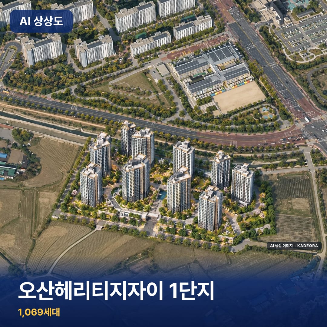 오산헤리티지자이 1단지 단지 썸네일 — AI 생성 이미지