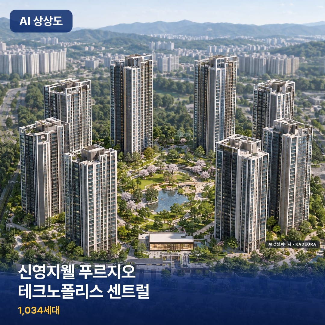 신영지웰 푸르지오 테크노폴리스 센트럴 AI 상상도