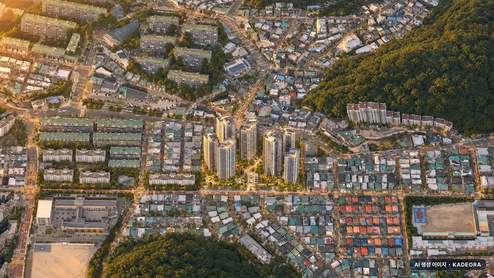 부산 북구 만덕2 재개발 총 786세대 기준 AI 상상도(노을 항공) — 실제와 다를 수 있음
