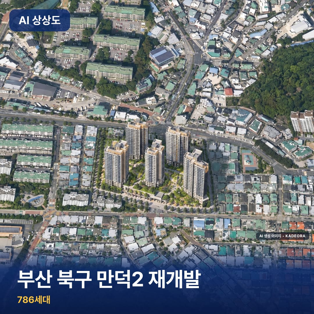 부산 북구 만덕2 재개발 단지 썸네일 — AI 생성 이미지