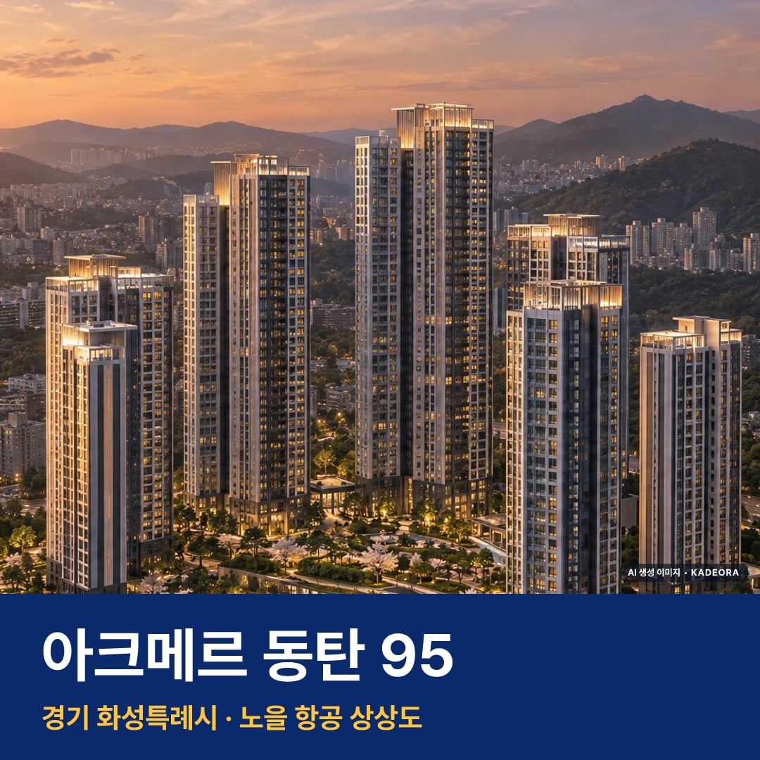 아크메르 동탄 95 단지 전경 AI 상상도 — 화성시 반송동