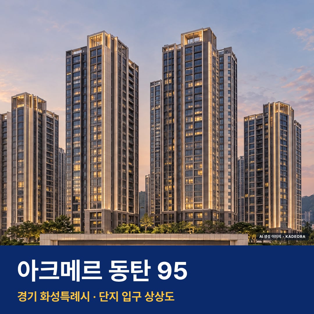 아크메르 동탄 95 단지 전경 AI 상상도 — 화성시 반송동