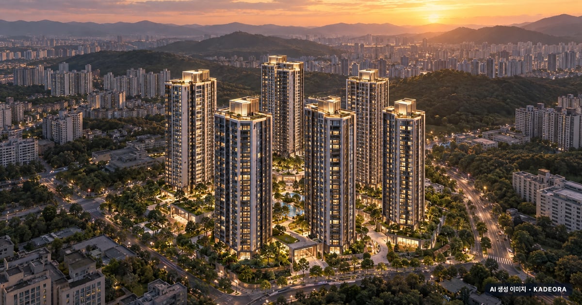 울산 진하 한양립스 그랑블루 6개동·총 475세대(이번 212세대 공급) 기준 AI 상상도(노을 항공) — 실제와 다를 수 있음
