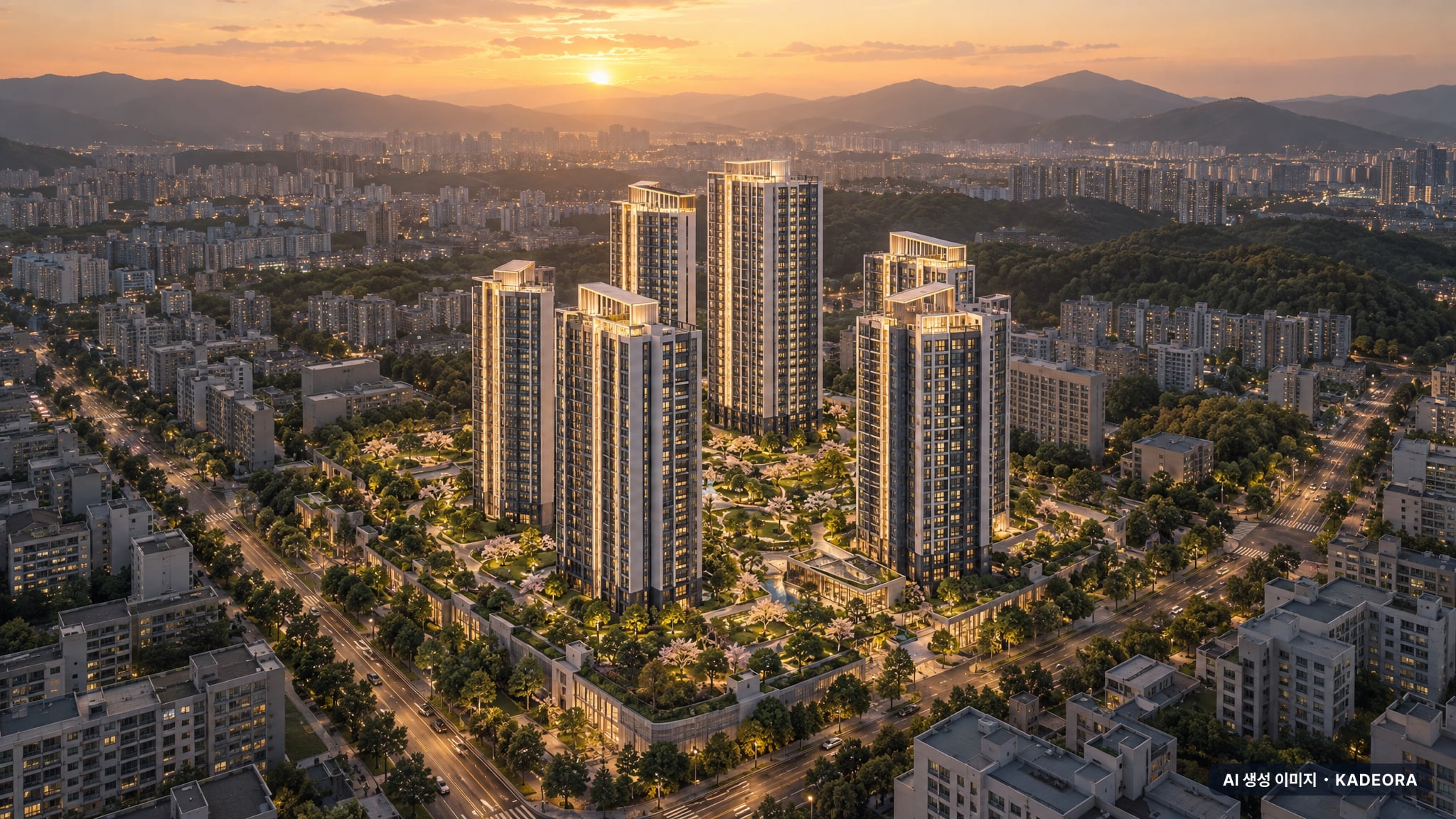 경남 진주 칠암동 재개발 단지 전경 AI 상상도(노을 항공) — 진주시