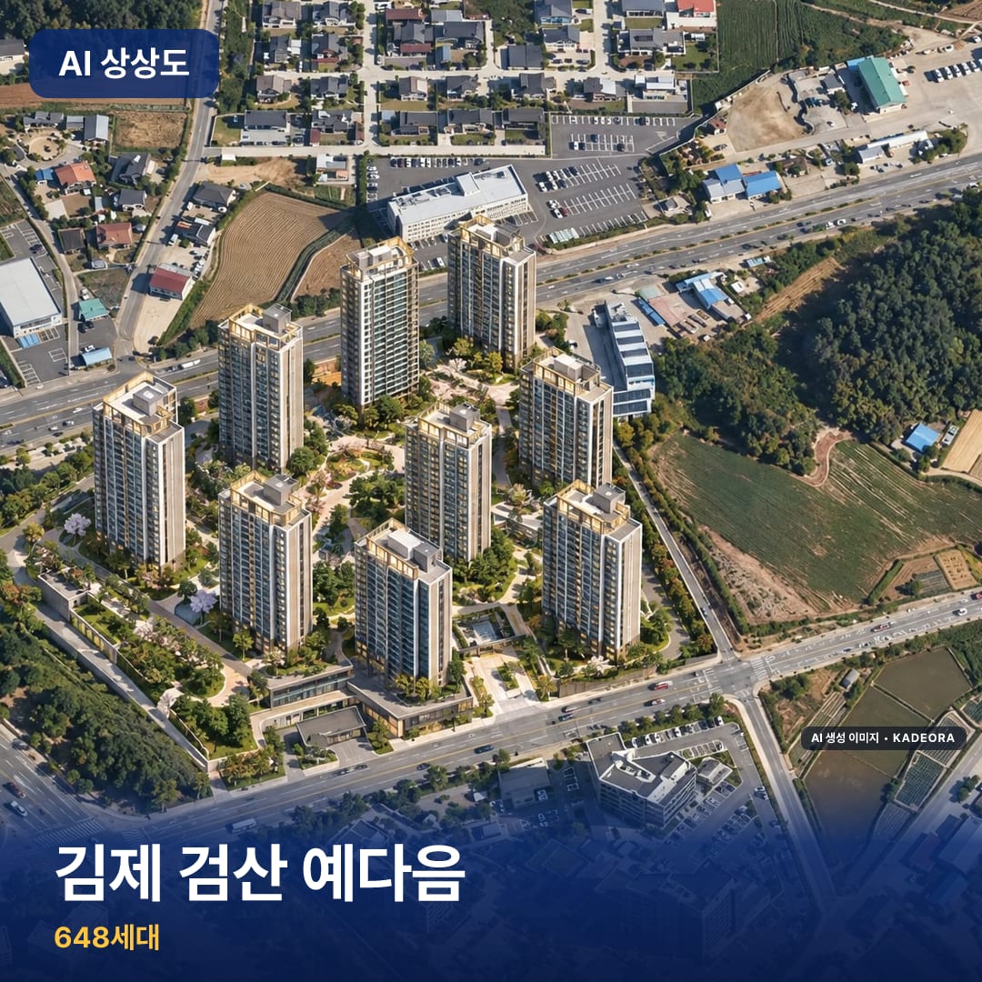 김제 검산 예다음 단지 썸네일 — AI 생성 이미지