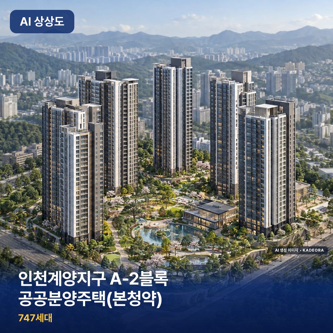 인천계양지구 A-2블록 공공분양주택(본청약) 단지 썸네일 — AI 생성 이미지