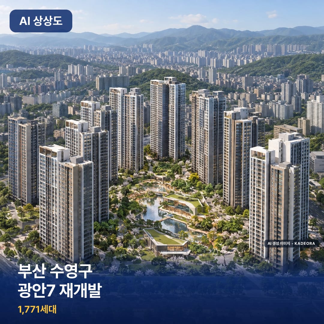 부산 수영구 광안7 재개발 단지 썸네일 — AI 생성 이미지