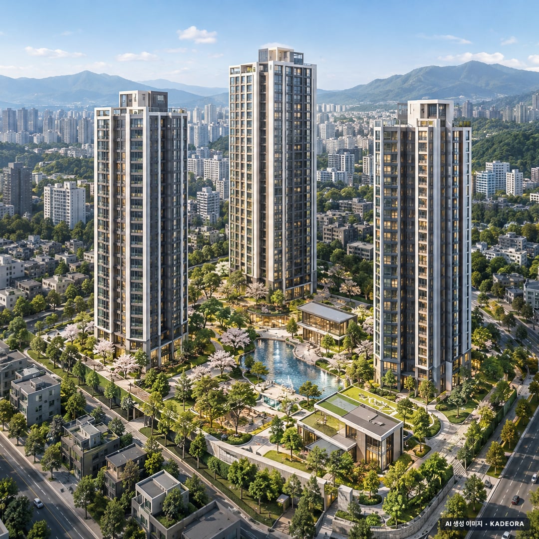 부산 동래구 낙민1 가로주택정비 단지 전경 AI 상상도(주간 항공) — 동래구 59세대