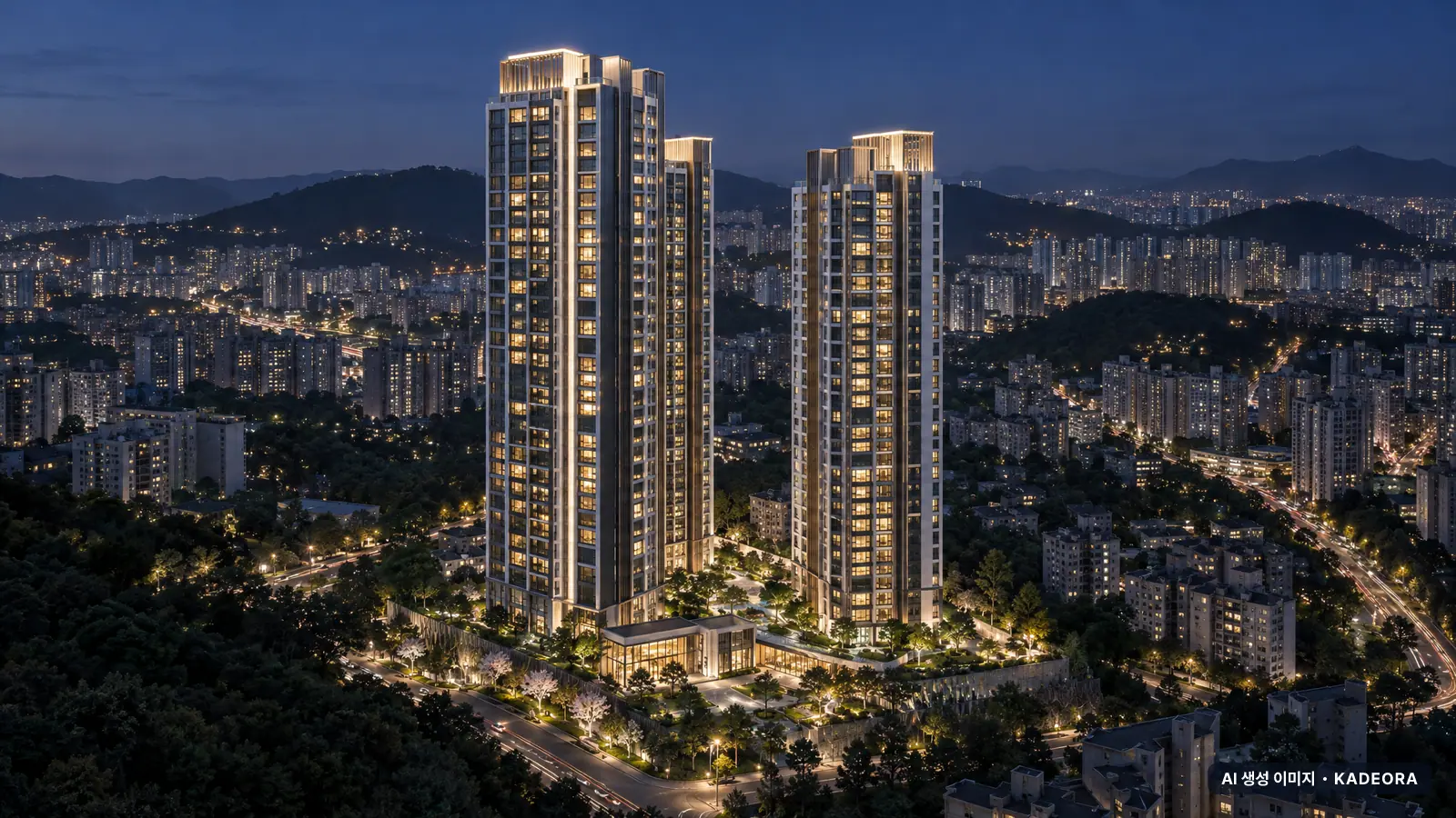 남울산 노르웨이숲(조합원 취소분)(2회차) 단지 전경 AI 상상도 — 울주군 온양읍 52세대