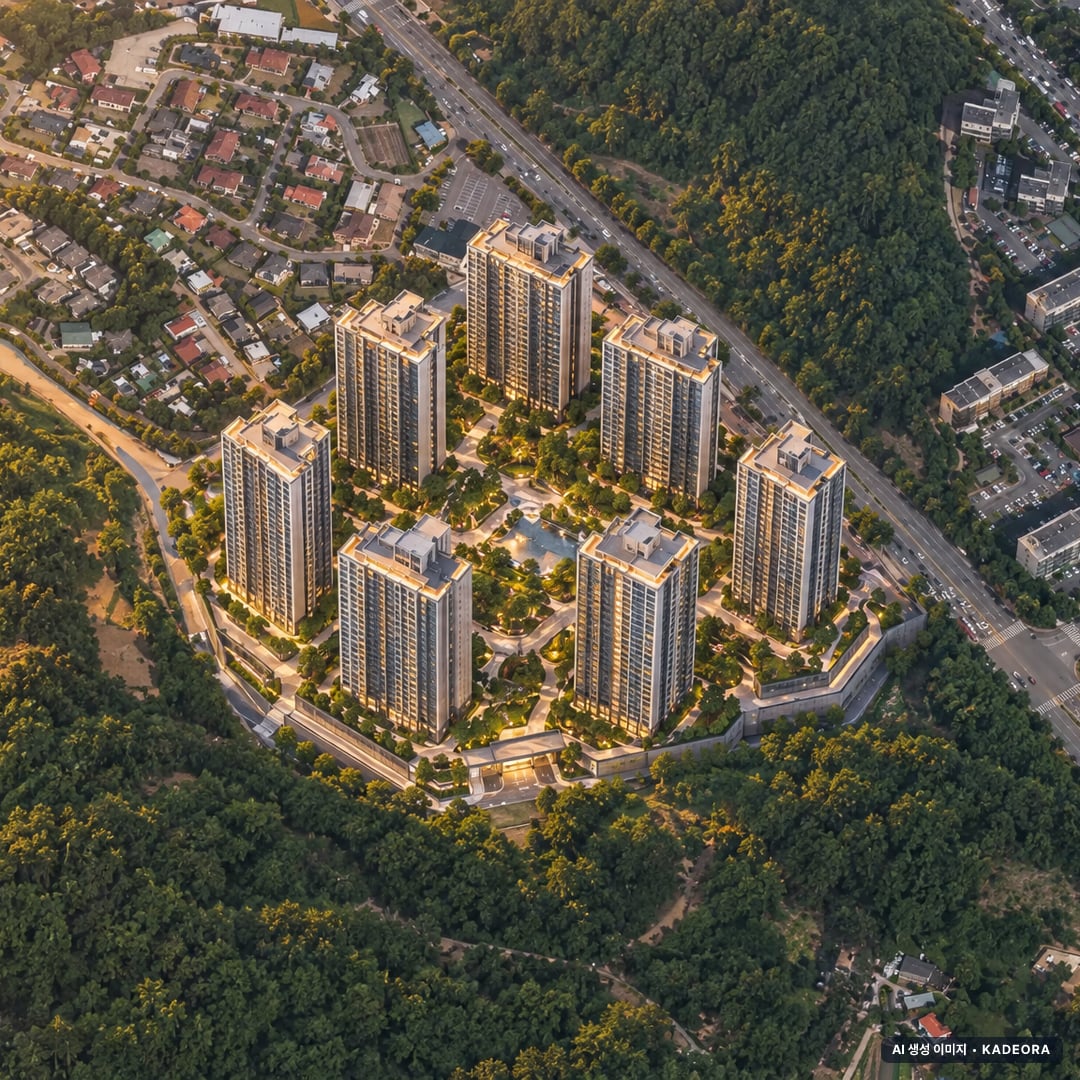 청주 가경 아이파크 6단지 단지 전경 AI 상상도(노을 항공) — 충북 청주시 착공 946세대