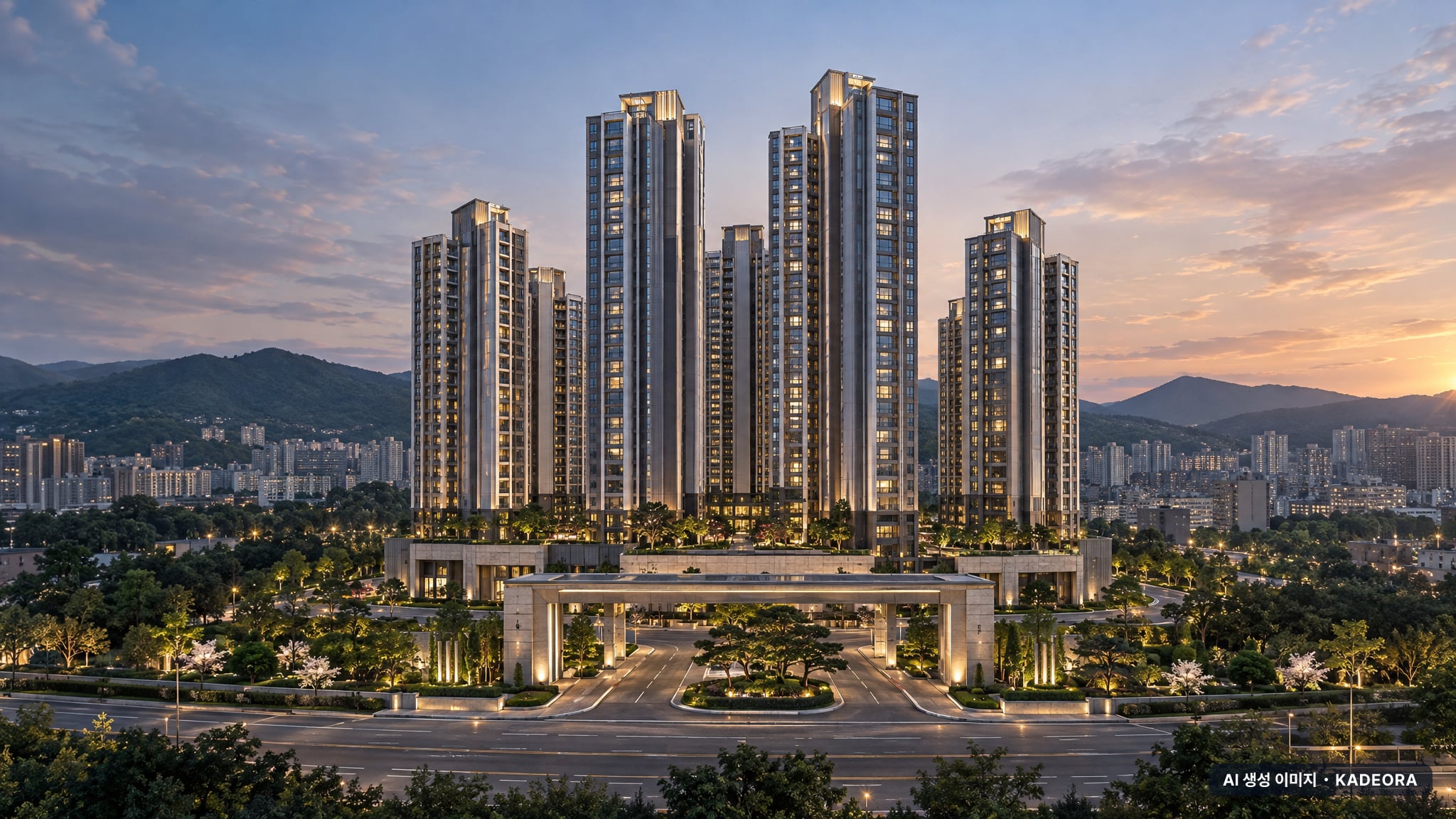 청주 가경 아이파크 6단지 단지 전경 AI 상상도(단지 입구) — 충북 청주시 착공 946세대