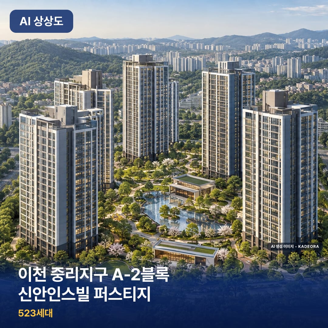 이천 중리지구 A-2블록 신안인스빌 퍼스티지 AI 상상도