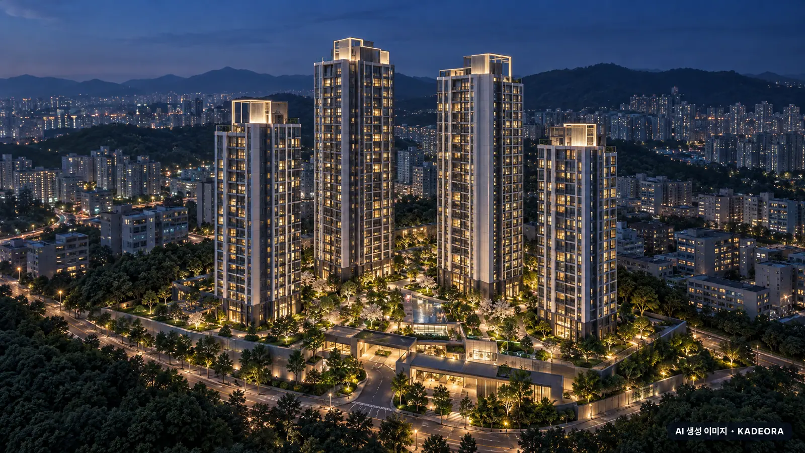 문수로 센트레빌 에듀리체 단지 전경 AI 상상도 — 남구 신정동 368세대