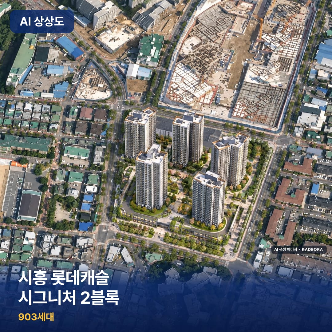 시흥 롯데캐슬 시그니처 2블록 단지 썸네일 — AI 생성 이미지