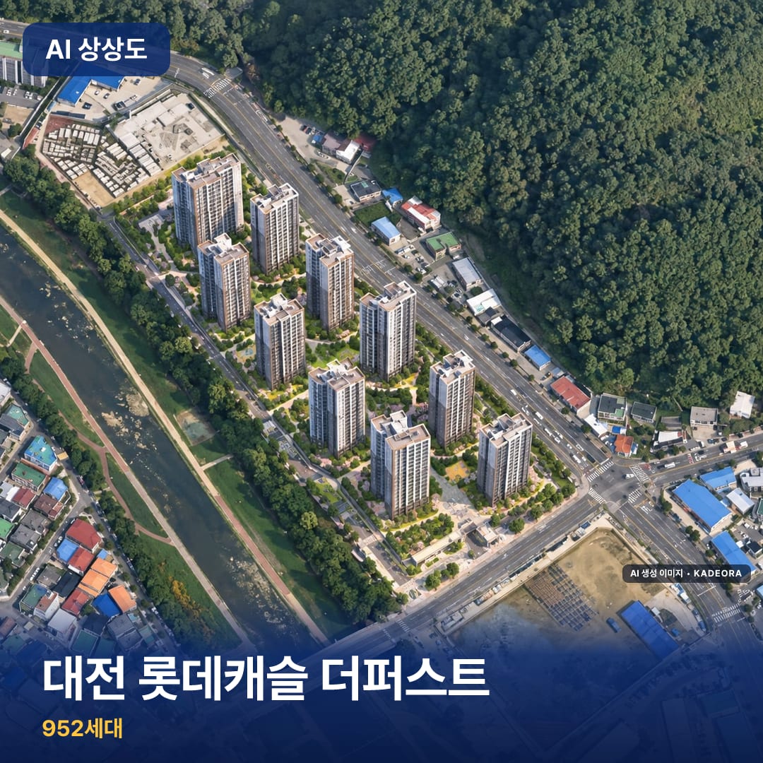 대전 롯데캐슬 더퍼스트 단지 썸네일 — AI 생성 이미지