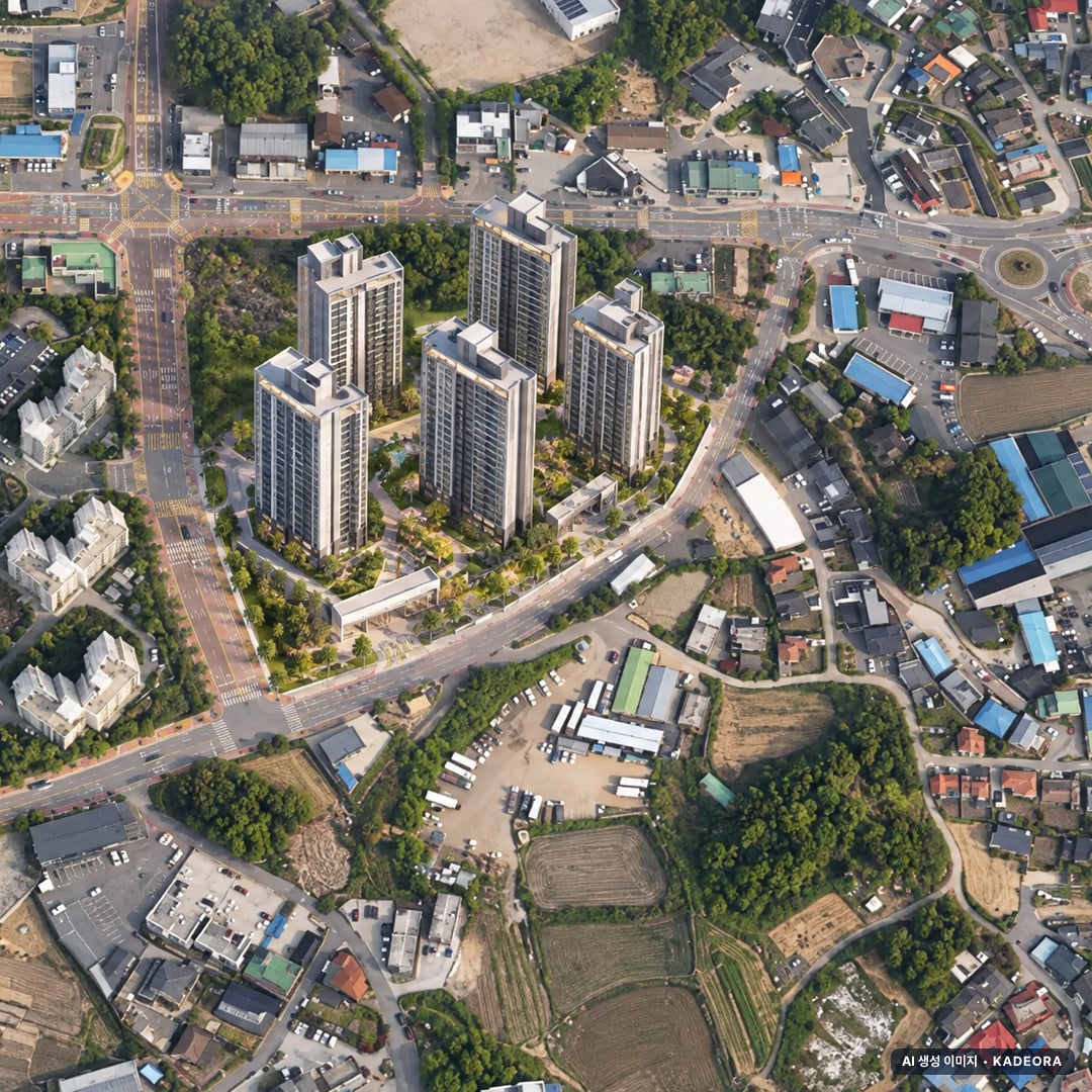 이천 휴먼빌 클래스원 단지 전경 AI 상상도(주간 항공) — 경기 이천시 착공 536세대