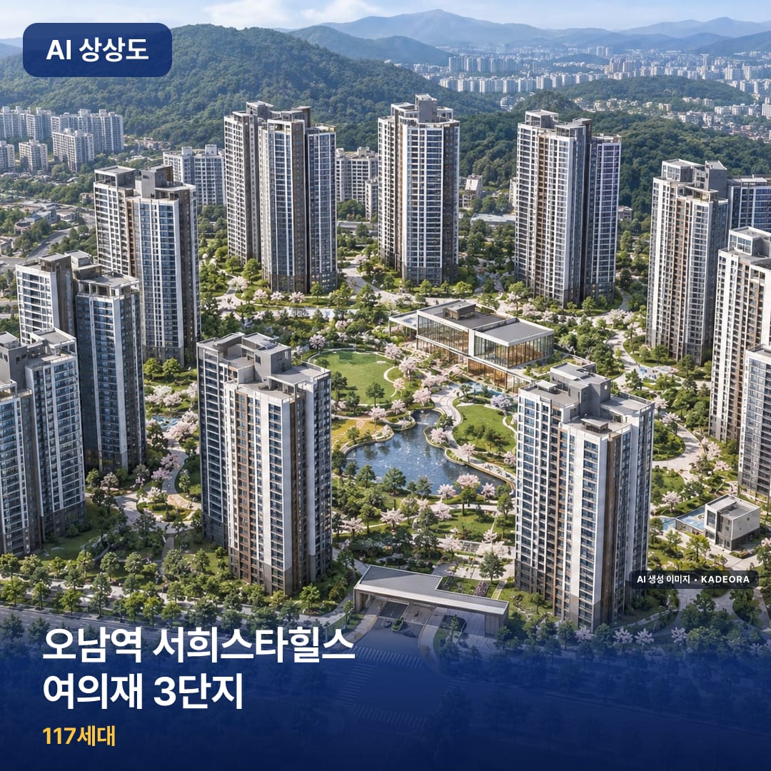 오남역 서희스타힐스 여의재 3단지 AI 상상도