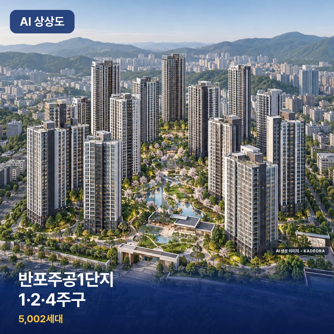 반포주공1단지 1·2·4주구 단지 썸네일 — AI 생성 이미지