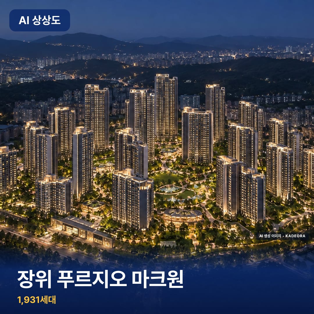 장위 푸르지오 마크원 단지 썸네일 — AI 생성 이미지