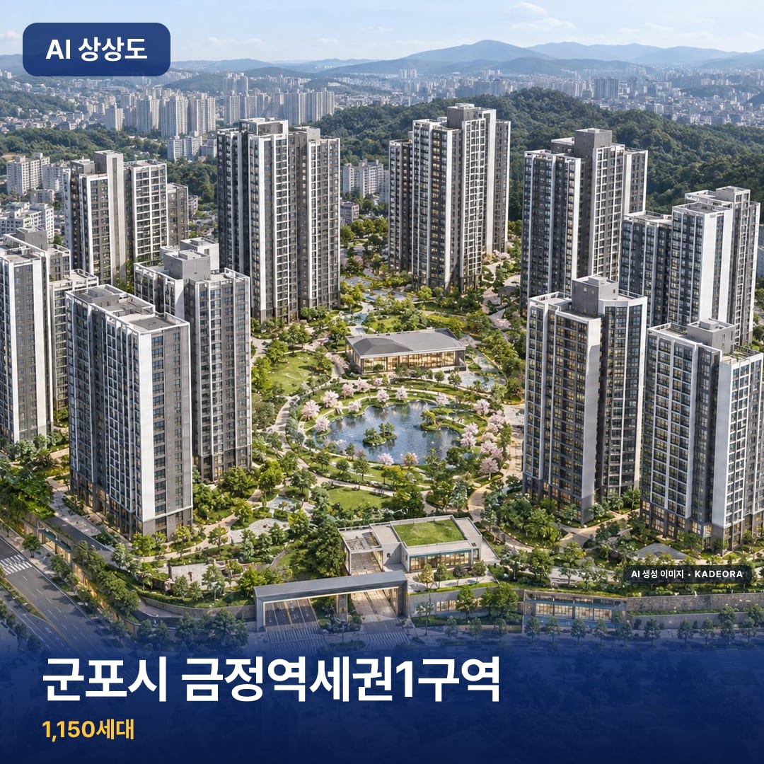 군포시 금정역세권1구역 단지 썸네일 — AI 생성 이미지